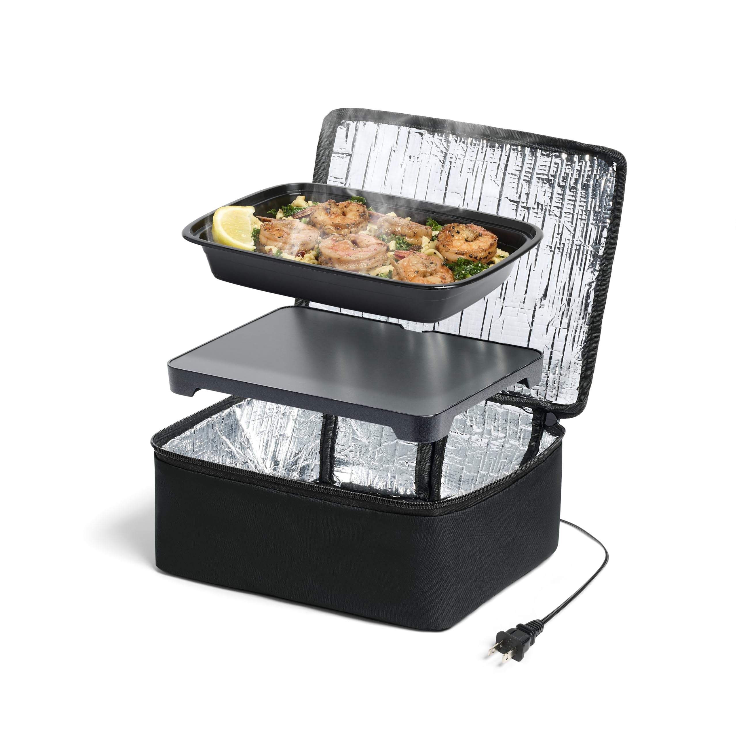 Hotlogic Mini Portable Electric Lunch Box Food Heater - Innovative Food Warmer And Heated Lunch Box For Adults Car/Home - Easily