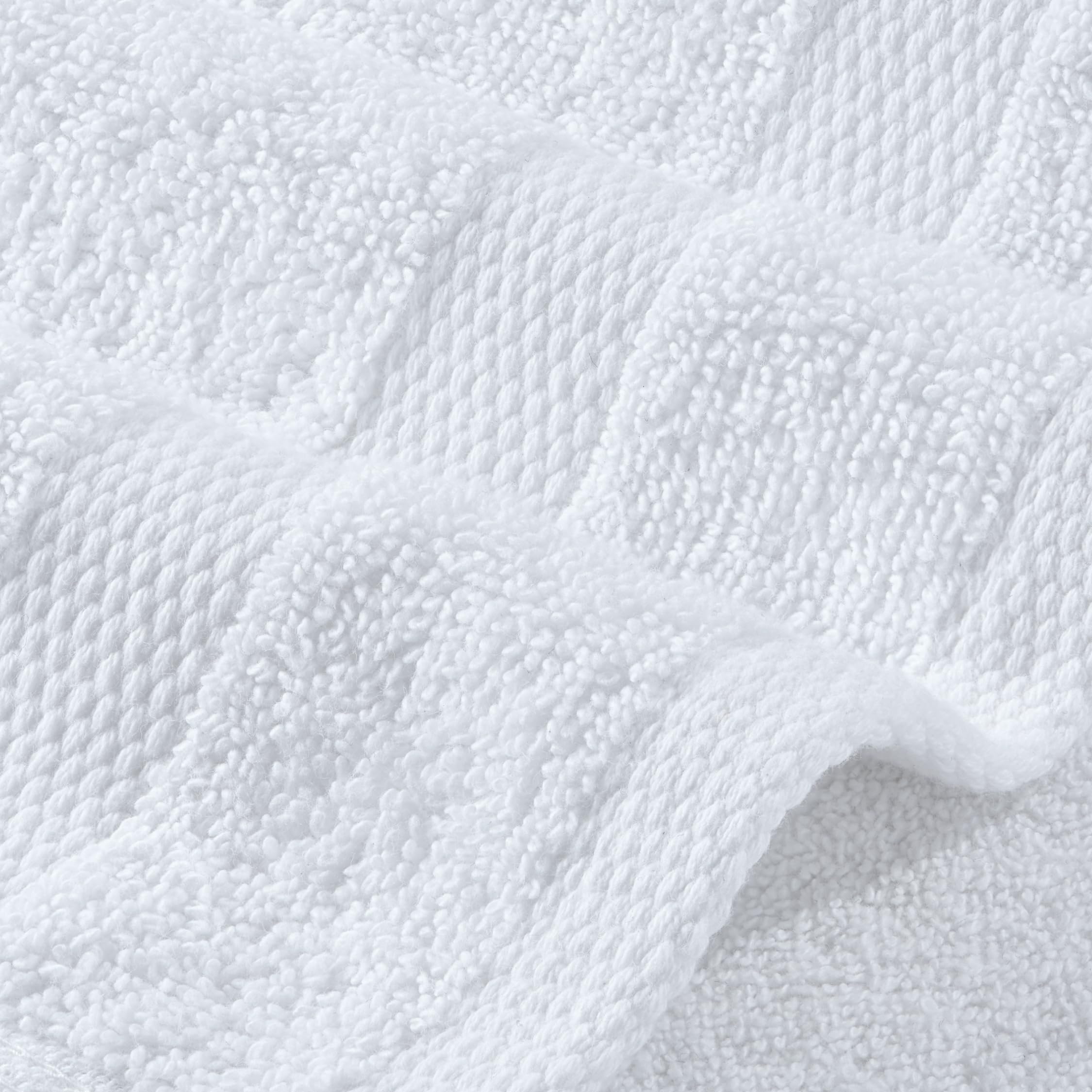 Wealuxe White Washcloths for Body and Face Towel  Cotton Wash Cloths Bulk 48 Pack  Flannel Spa Fingertip Wash Clothes 12x12 Inch  Soft Absorbent Gym Towels
