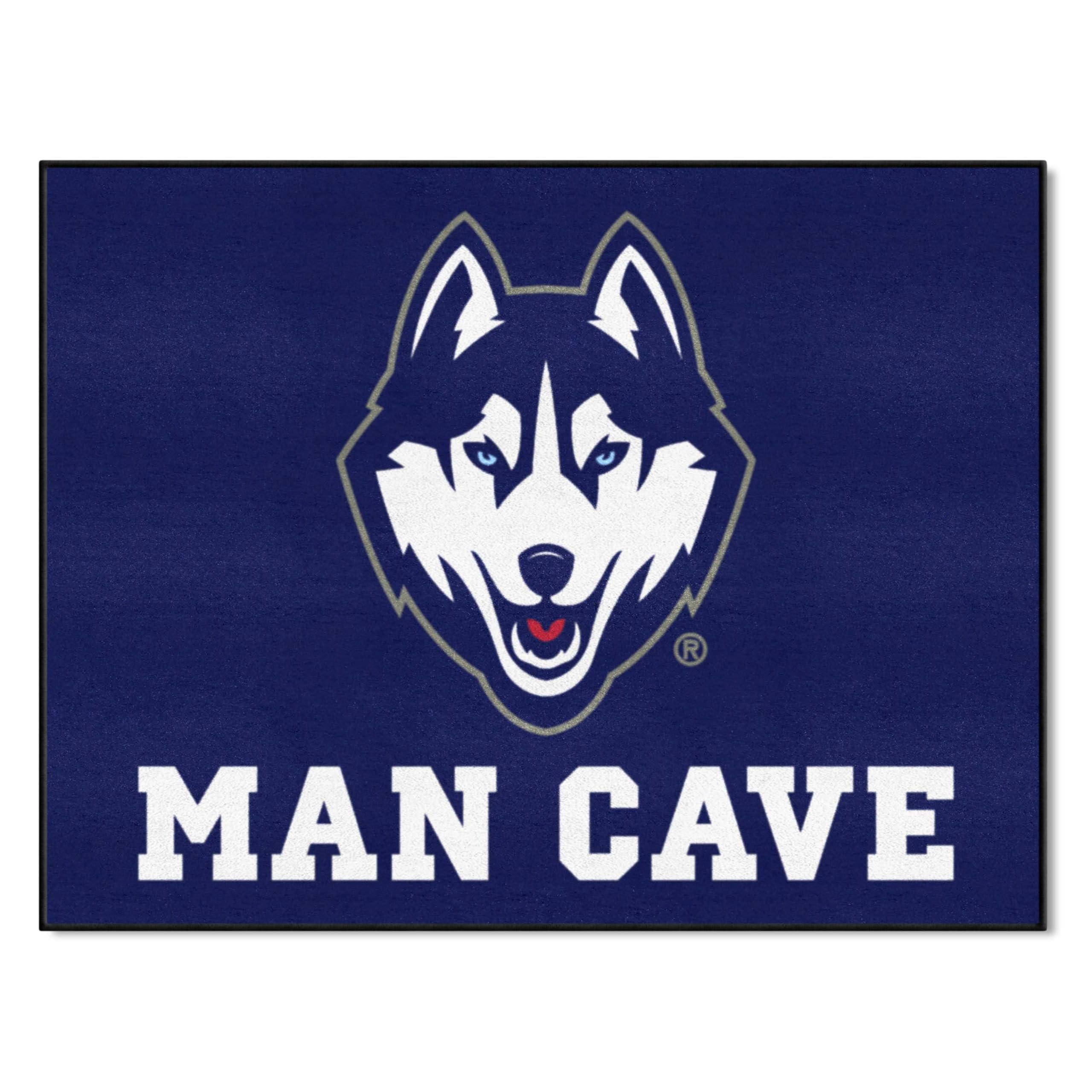 FANMATS 17298 UConn Huskies Man Cave All-Star Rug - 34 in. x 42.5 in.
