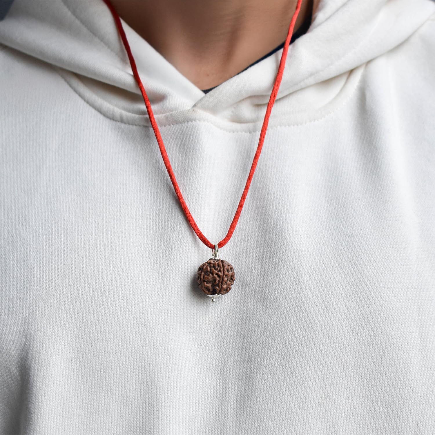 Astrotalk Nepal Origin 6 Mukhi Rudraksha with Silver-Capping | Boost Focus & Confidence | Mental Clarity, Willpower & Success | Sacred Rudraksha Bead for Women & Men