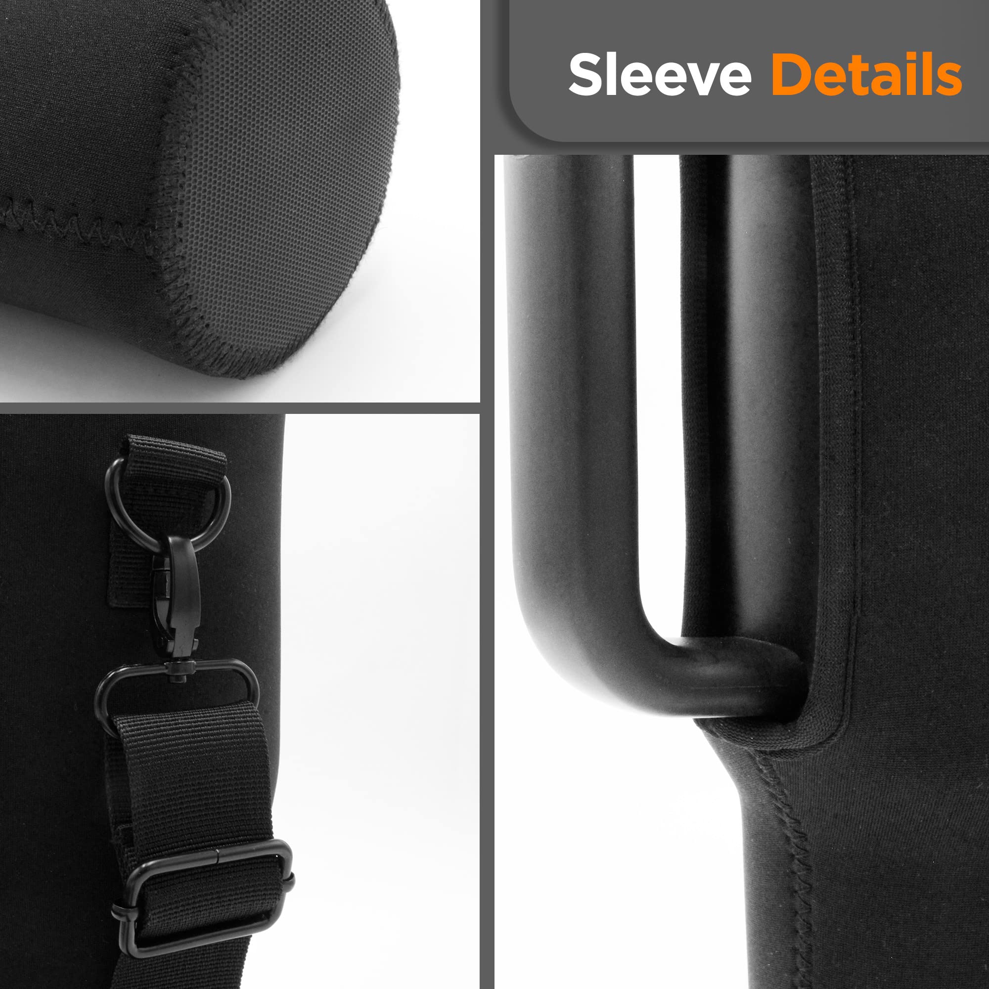Fitted Sling Bag For Stanley 40 Oz Tumbler With Handle, Protective Sleeve Replacement Cover With Shoulder Strap, 40Oz Adventure