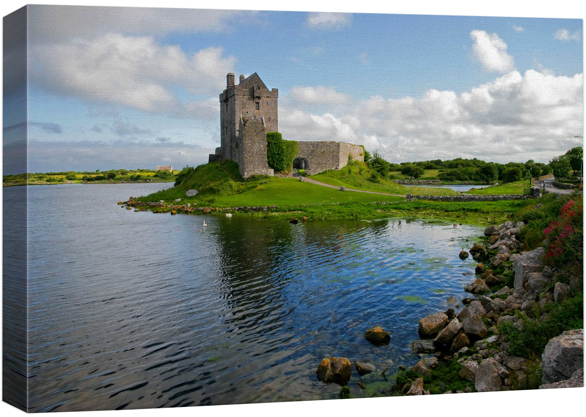 Wall26 Canvas Print Wall Art View Of Dunguaire Castle In Galway Ireland Nature Wilderness Photography Realism Chic Scenic Colorf