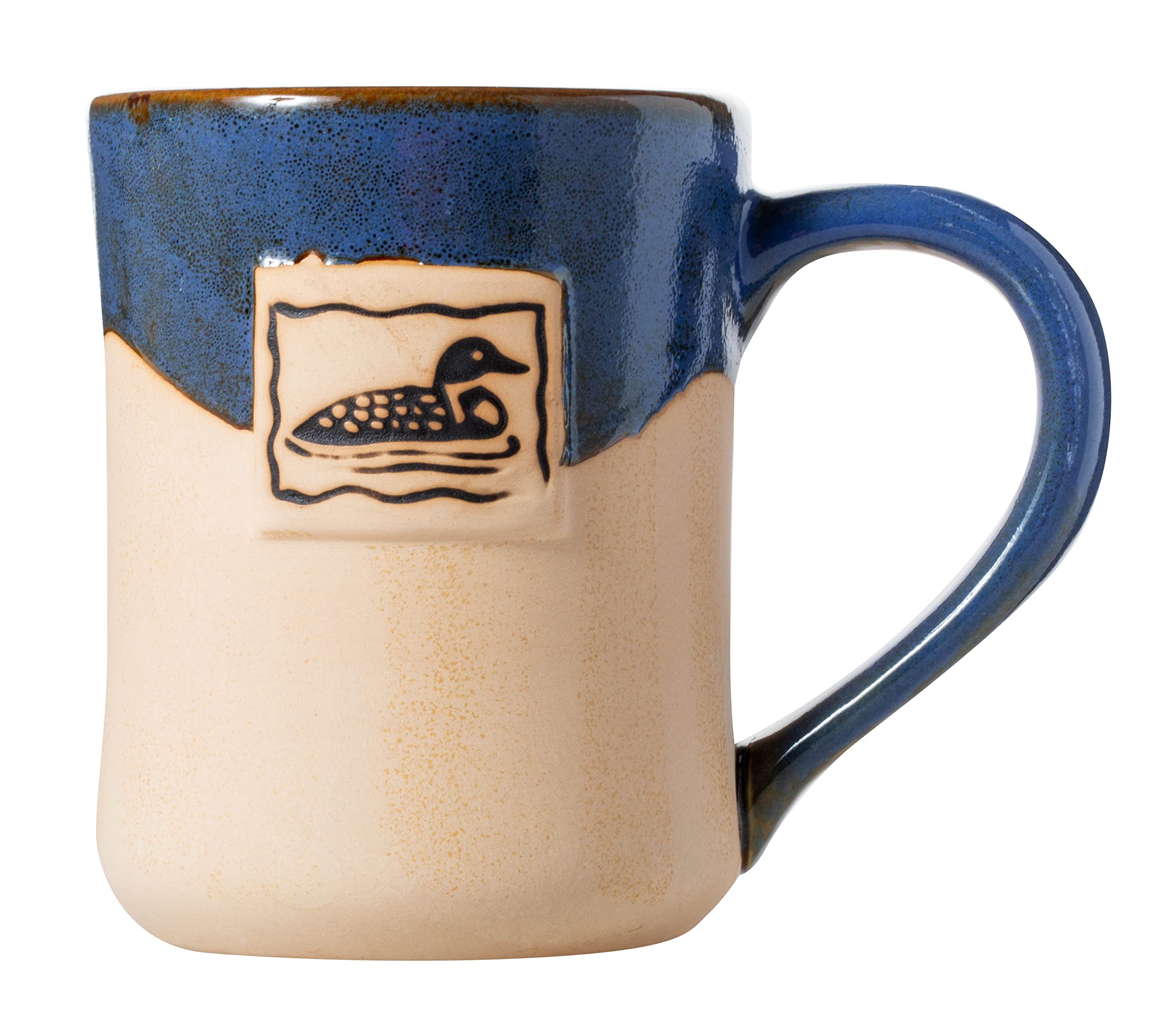 Cape Shore 16oz HandCrafted Stamped Potters Mug, Multiple Styles Available (Loon)