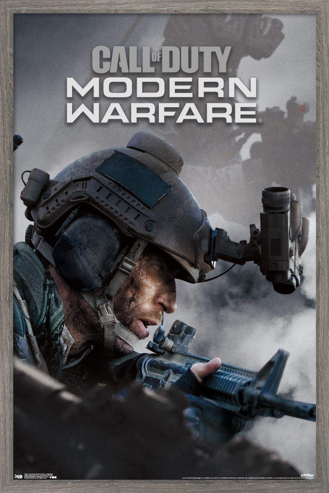 Trends International Call Of Duty: Modern Warfare - Multiplayer Wall Poster, 14.725'' X 22.375'', Barnwood Framed Version