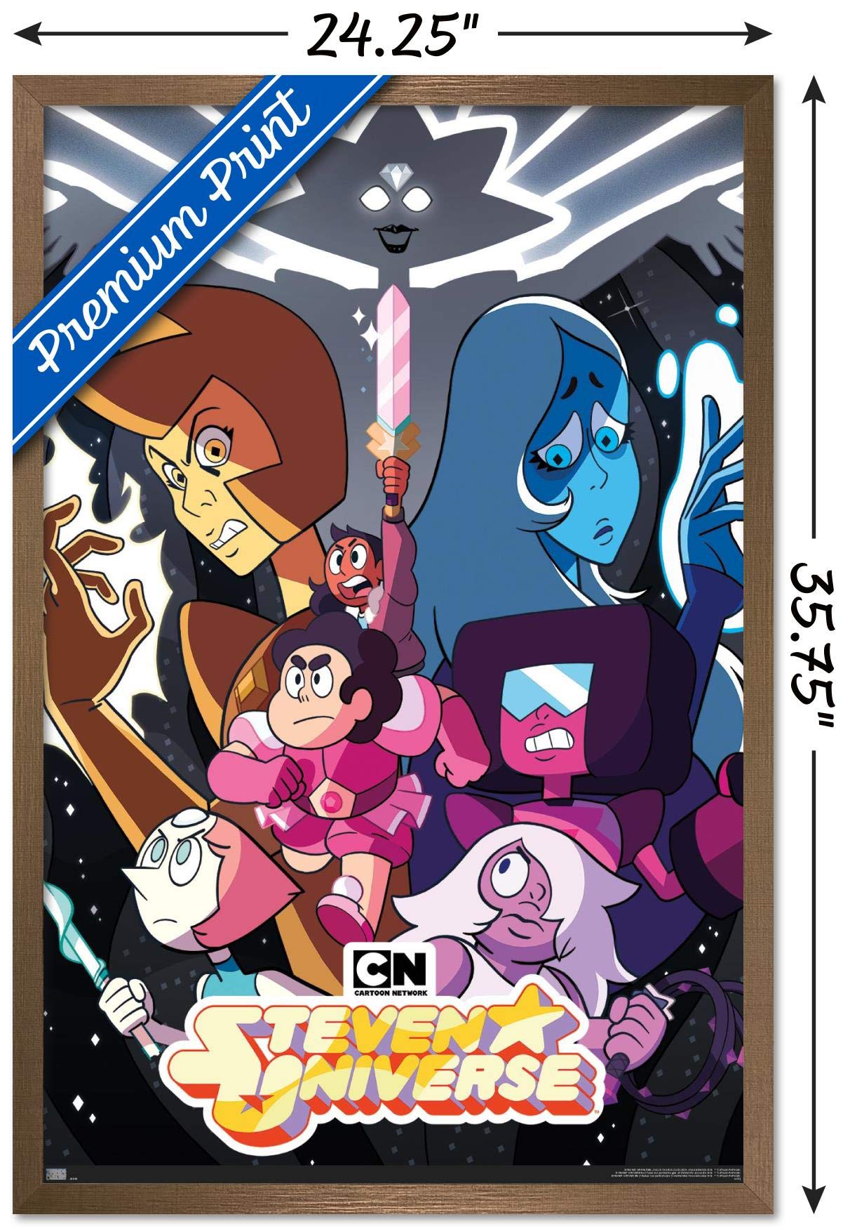 Trends International Steven Universe - One Sheet Wall Poster, 22.37'' X 34.00'', Bronze Framed Version