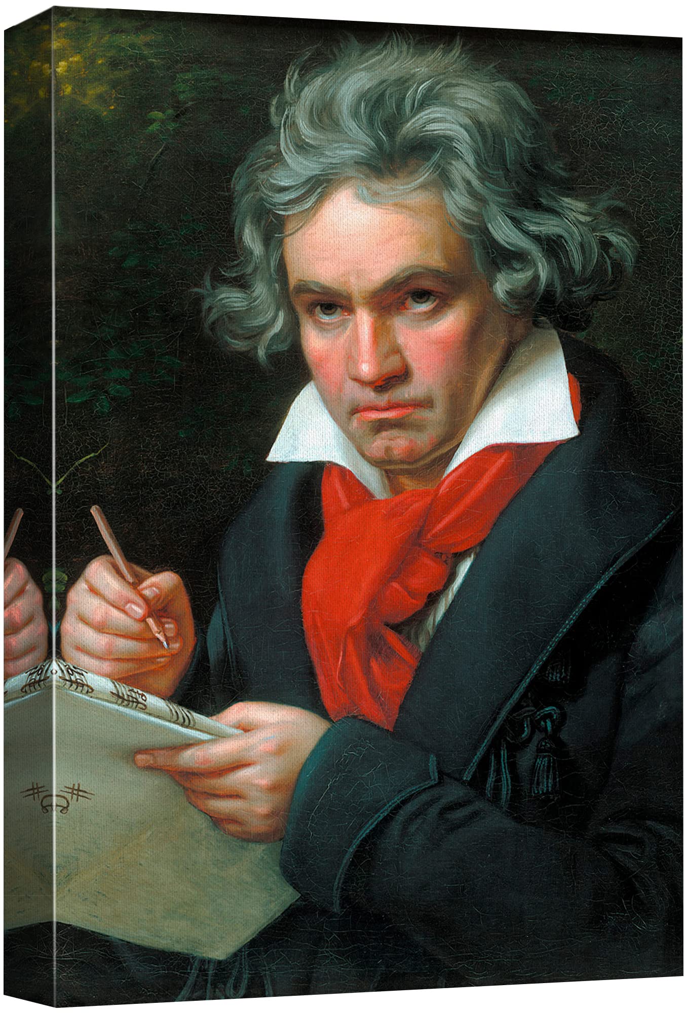 Wall26 Canvas Print Wall Art Portrait Of Beethoven People Pop Culture Historical Realism Famous Closeup Colorful Multicolor Clas