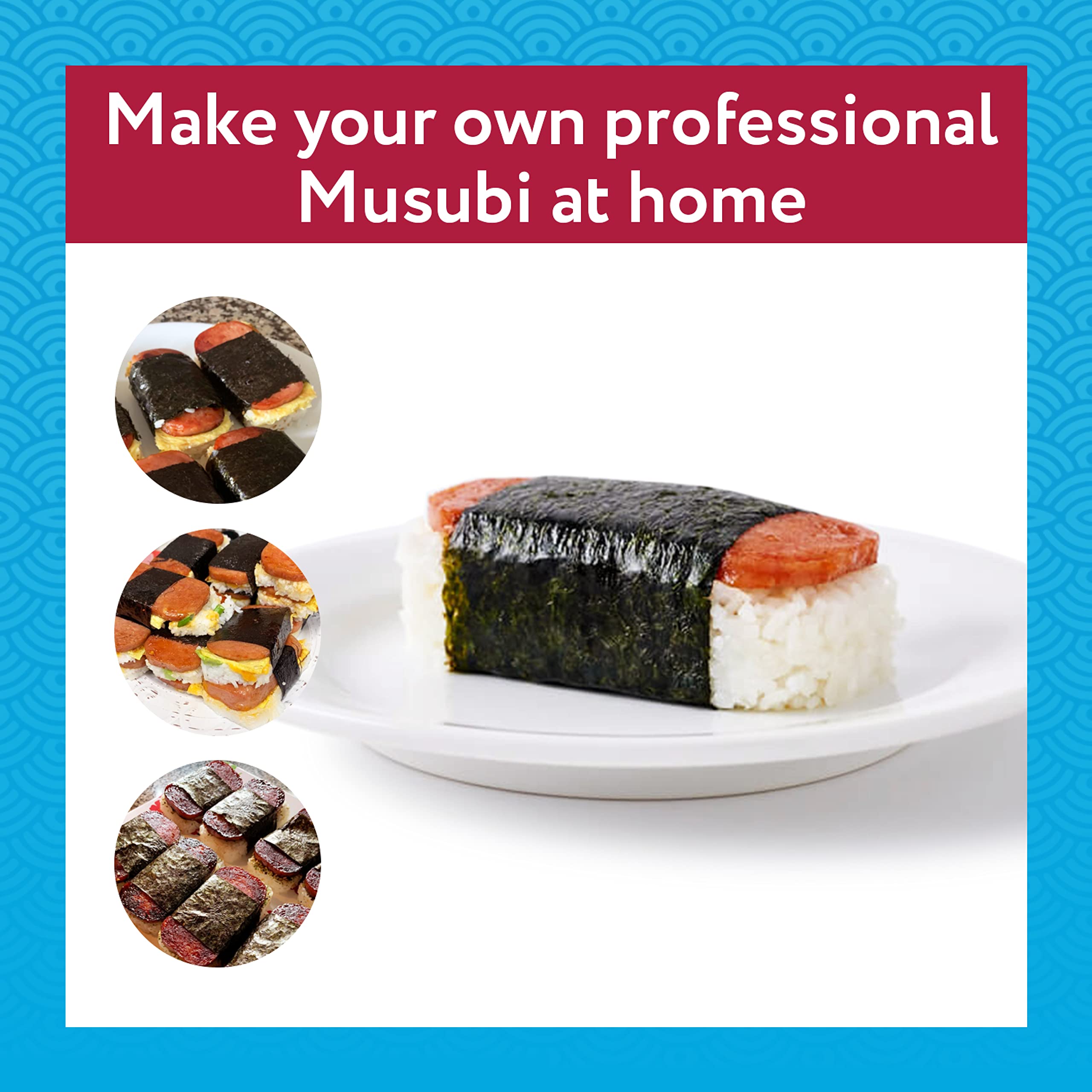 Impresa Musubi Maker Kit - 2 Pack - Non-Stick Sushi Press Mold For Handmade Rolls, Kimbap, Onigiri, Sekirei, And Hawaiian Musubi