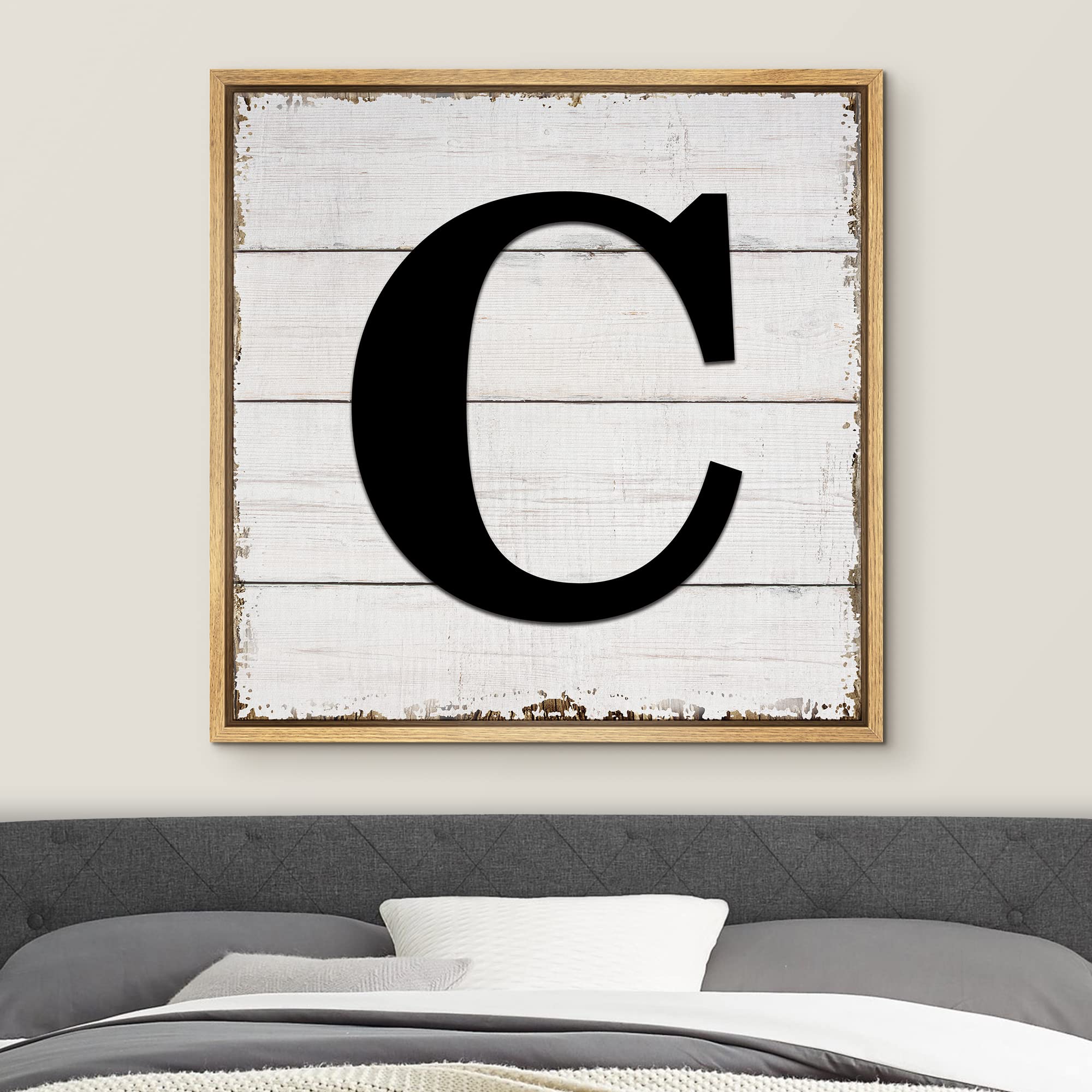 Wall26 Framed Canvas Wall Art English Letter Wood Background Home Wall Decorations For Bedroom Living Room Paintings Framed Canv