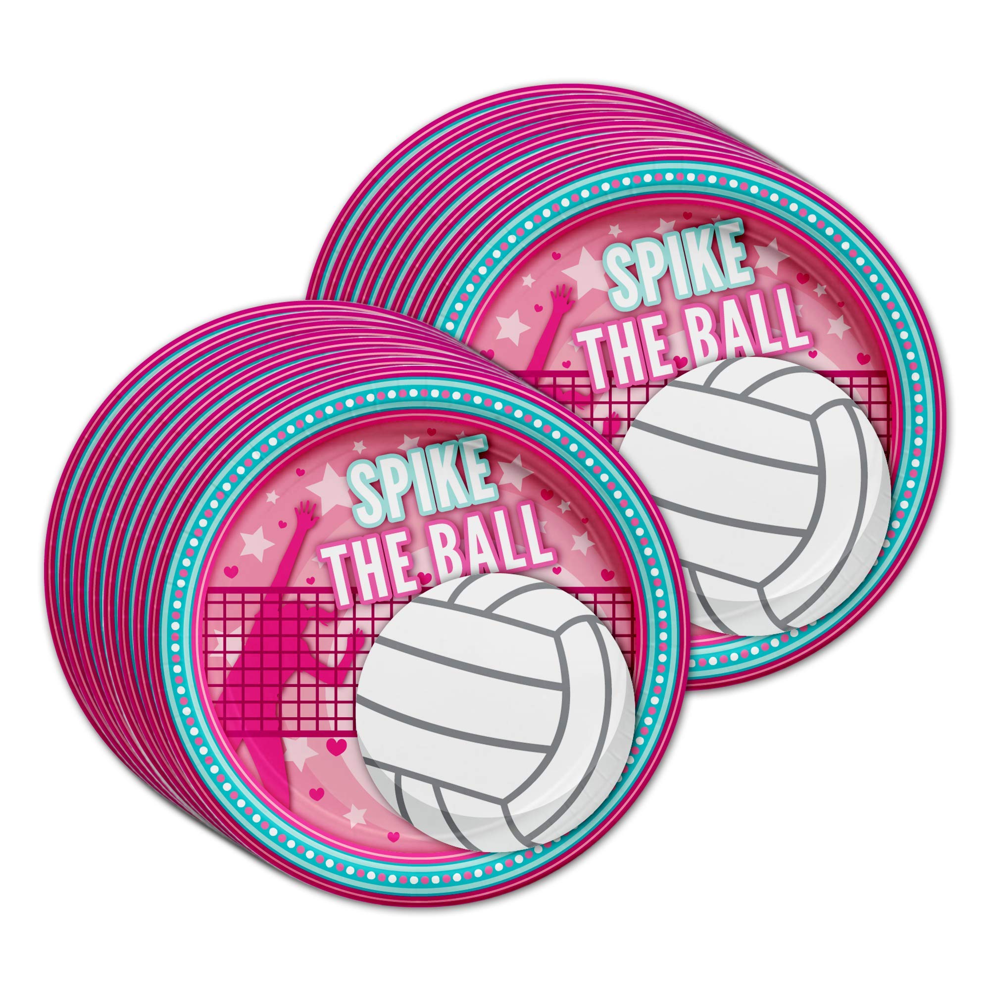 I Love Volleyball Birthday Party Supplies Set Plates Napkins Cups Tableware Kit For 16