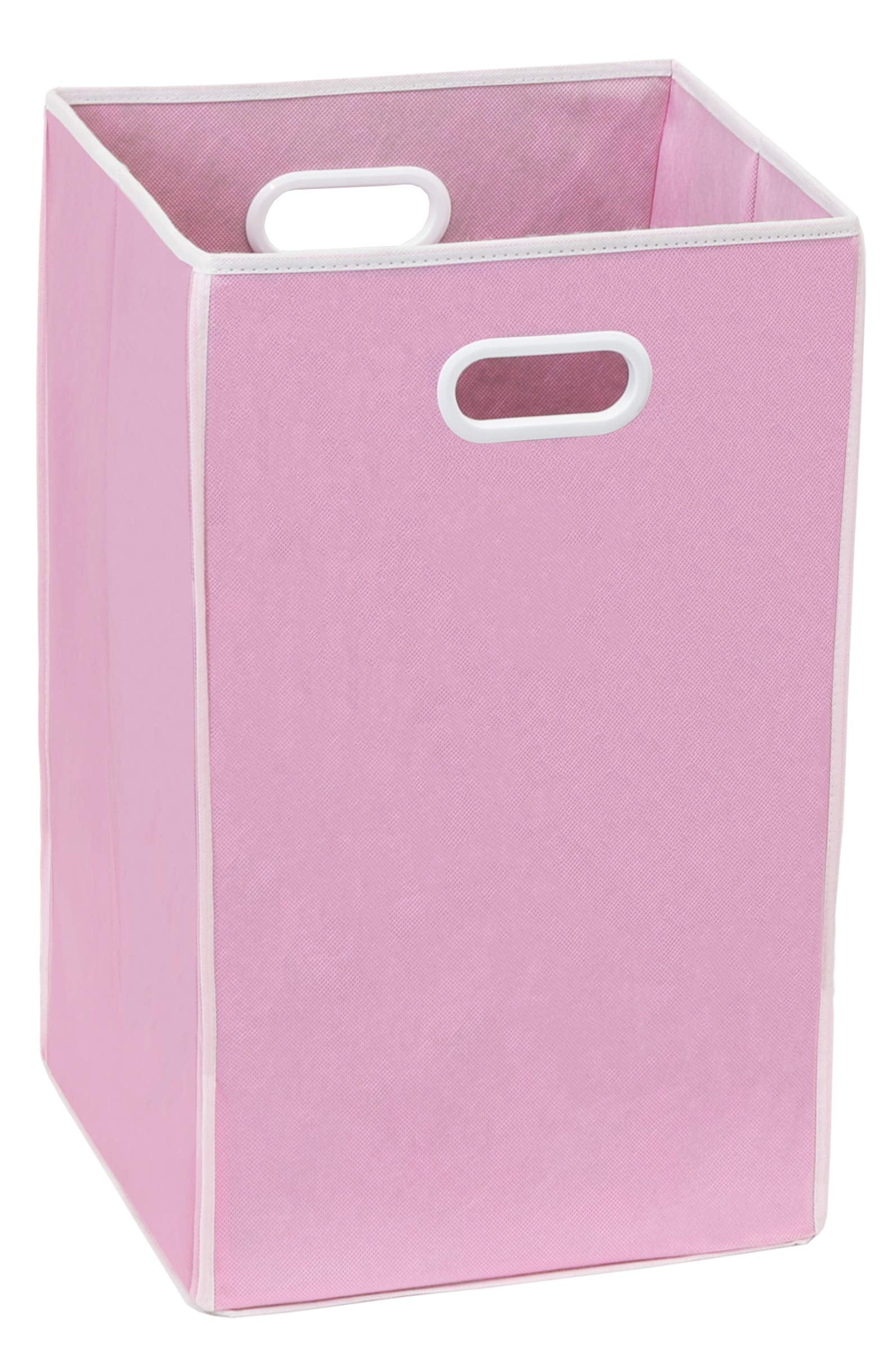 Simple Houseware Foldable Closet Laundry Hamper Basket, Pink