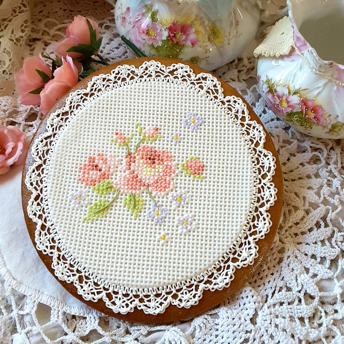 Katy Sue Cross Stitch Design Mat Mold For Cake Decorating & Crafts