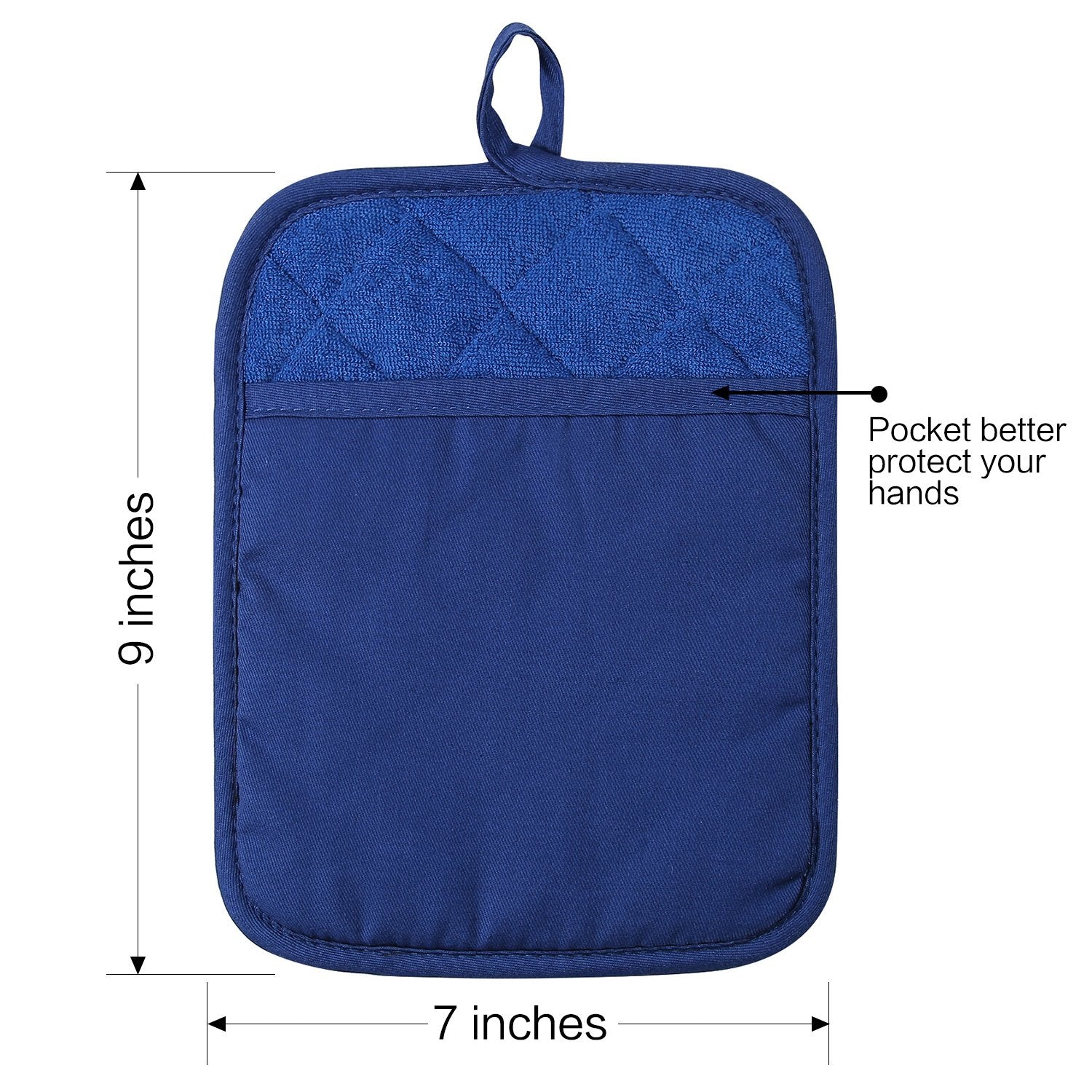 Lifaith 100% Cotton With Silicone Kitchen Everyday Basic Pot Holder Heat Resistant Coaster Potholder Oven Mitts With Pocket For