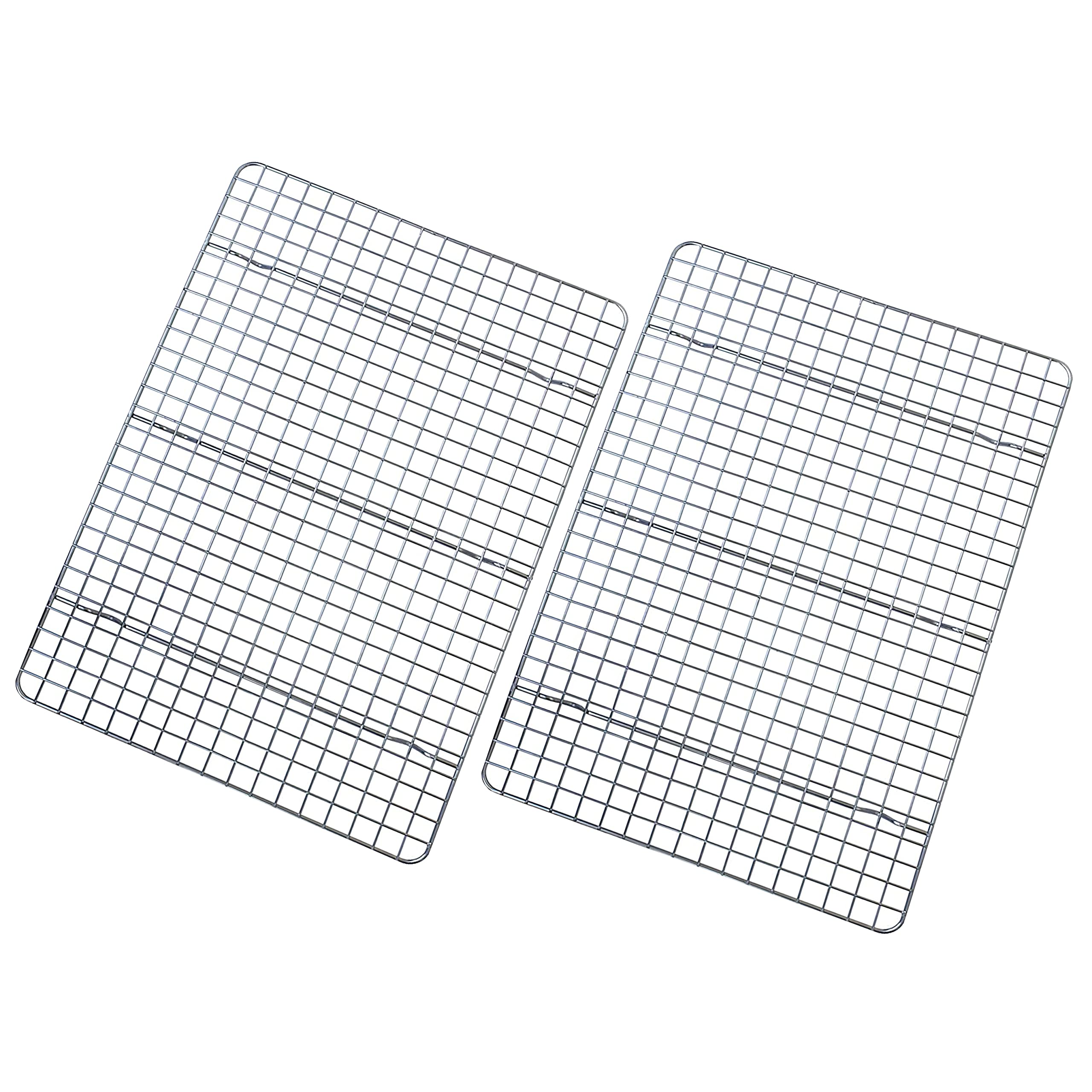 Checkered Chef Cooling Rack - Set Of 2 Stainless Steel, Oven Safe Grid Wire Cookie Cooling Racks For Baking & Cooking - 10'' X 1