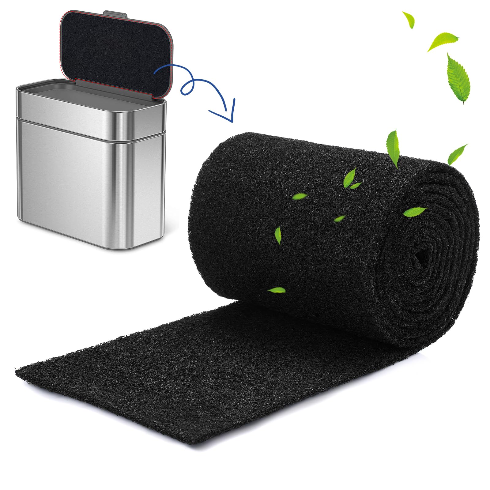 Reallnaive Square Compost Bin Charcoal Filter Sheets, Activated Carbon