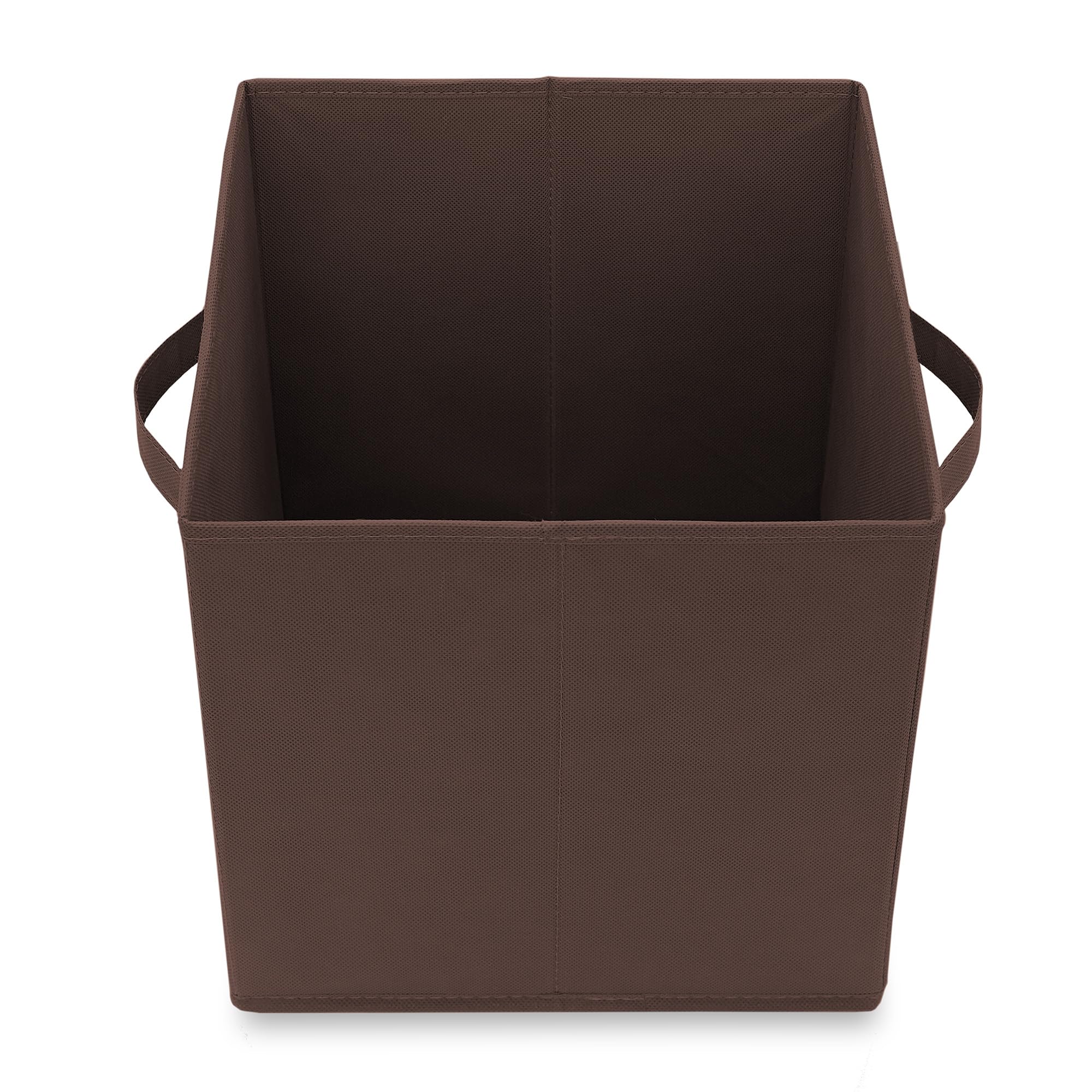 Casafield Set Of 12 Collapsible Fabric Cube Storage Bins, Brown - 11'' Foldable Cloth Baskets For Shelves, Cubby Organizers & Mo