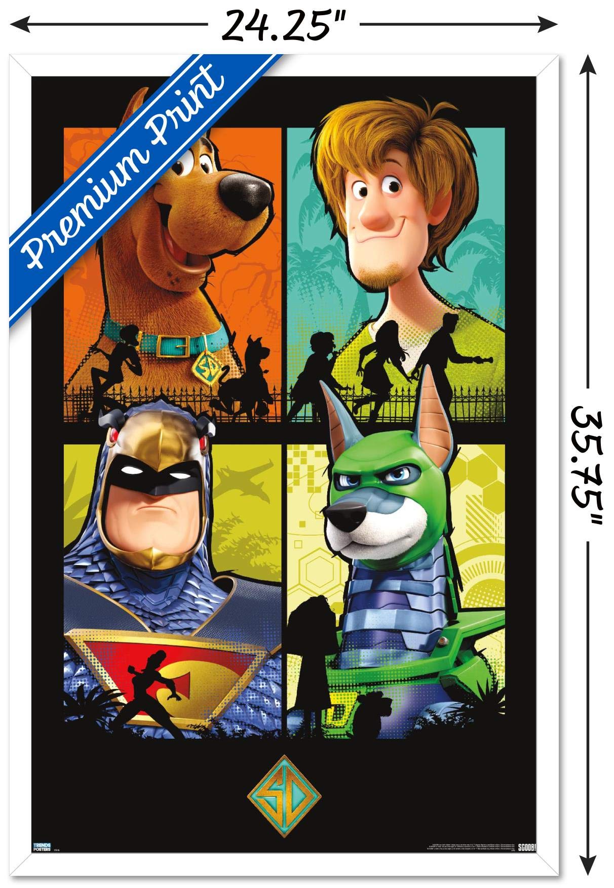 Trends International Scooby-Doo Scoob! Wall Poster, 22.375" x 34", White Framed Version, Model FR17819WHT22X34
