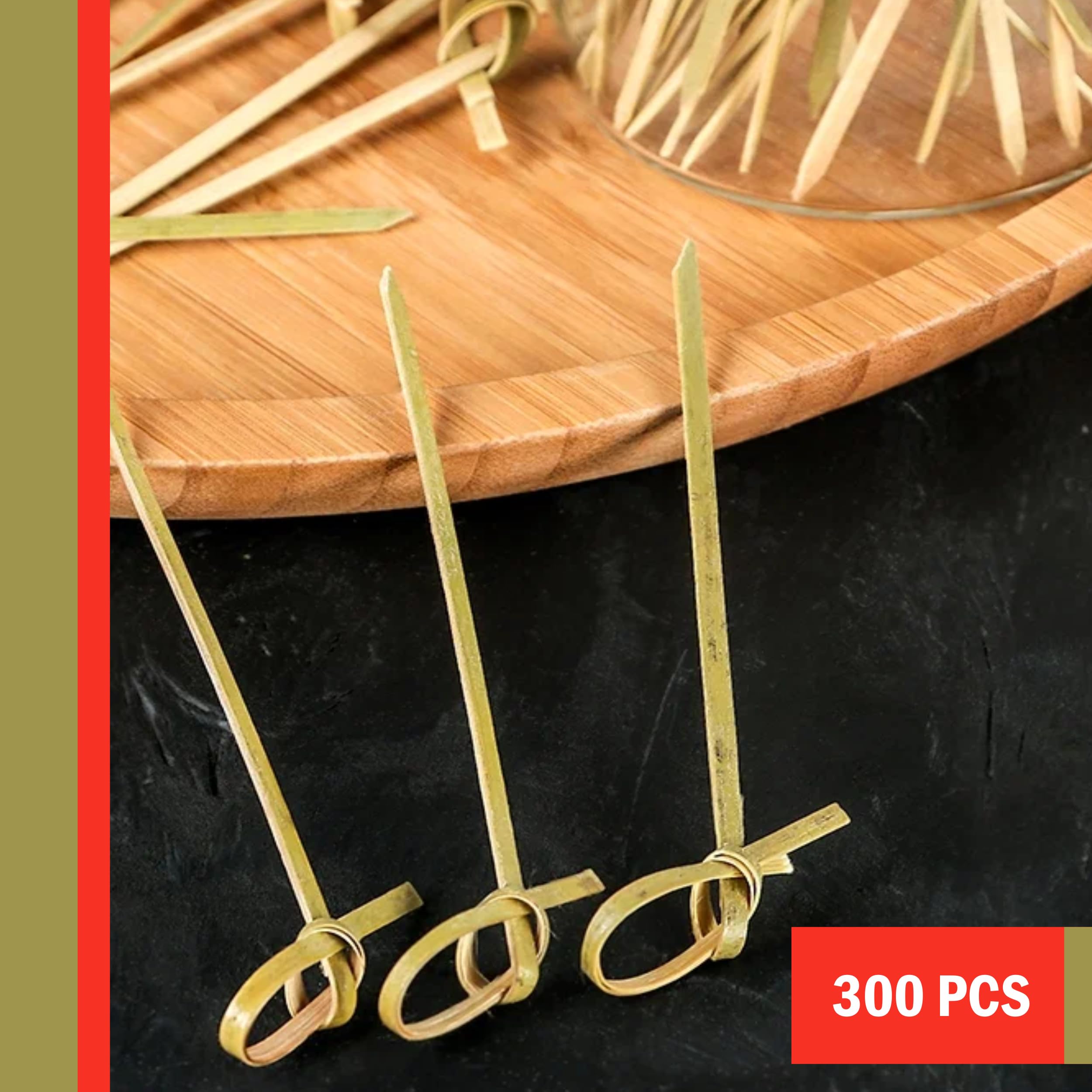 Perfectware - Bambooknot4-300Ct Bamboo Knot 4-300Ct 4'' Bamboo Knot Picks (Pack Of 300)