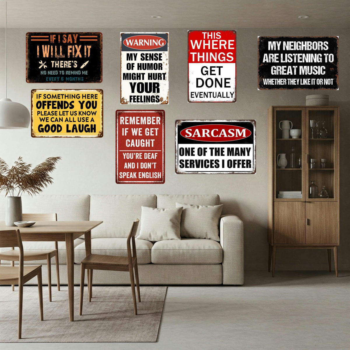 Man Cave Decor Funny Garage Signs For Men Vintage Metal Tin Signs Bar ...