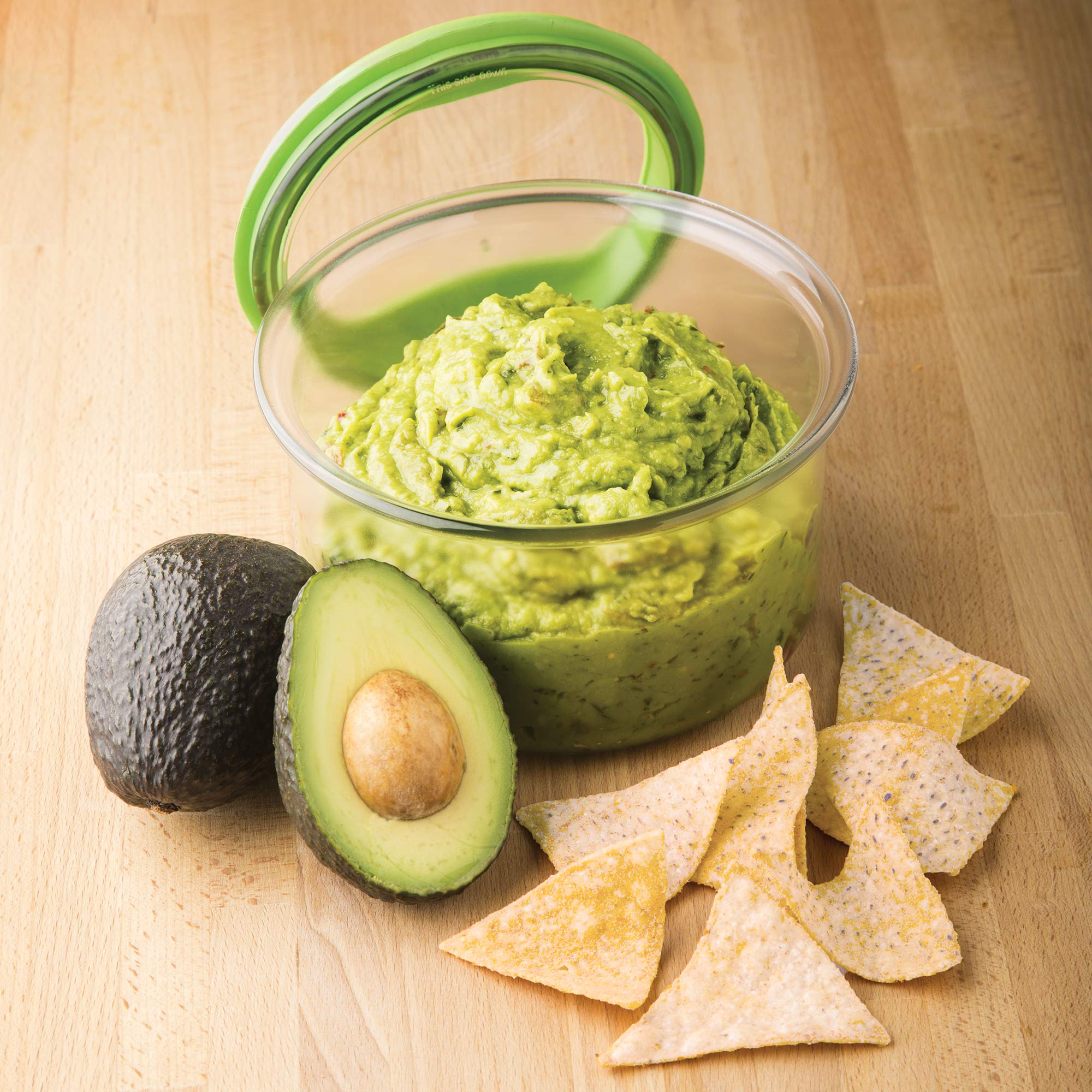 Prepworks Progressive International Fresh Guacamole Prokeeper Plastic Kitchen Storage Container With Air Tight Lid (Green)