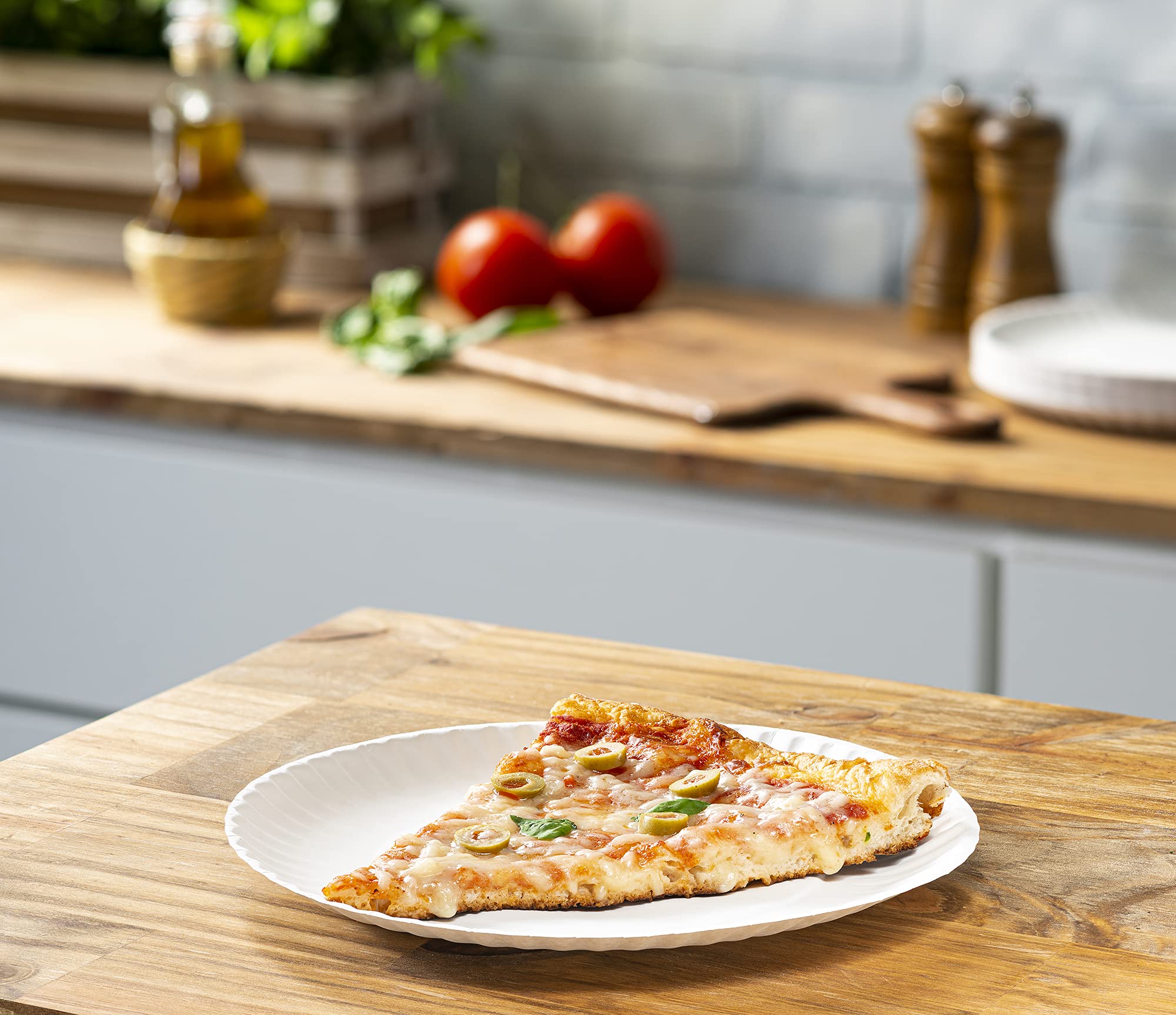 Comfy Package Gusto [9 Inch - 500 Pack] Disposable Paper Plates - Decorative Craft Paper Plates - Large (Formerly