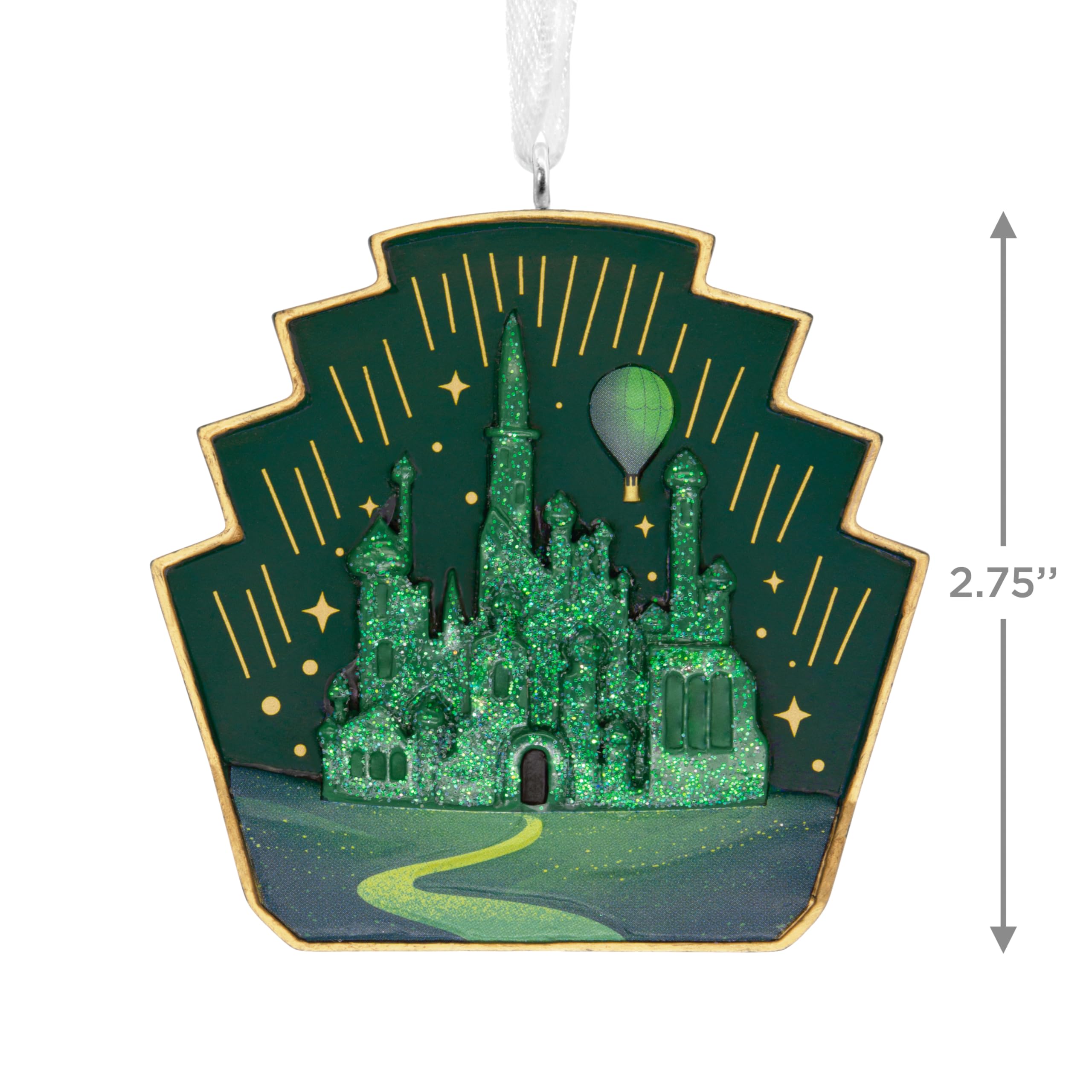 Hallmark Wicked Emerald City Christmas Ornament - Resin, Model 3HCM4840, Movie Gifts