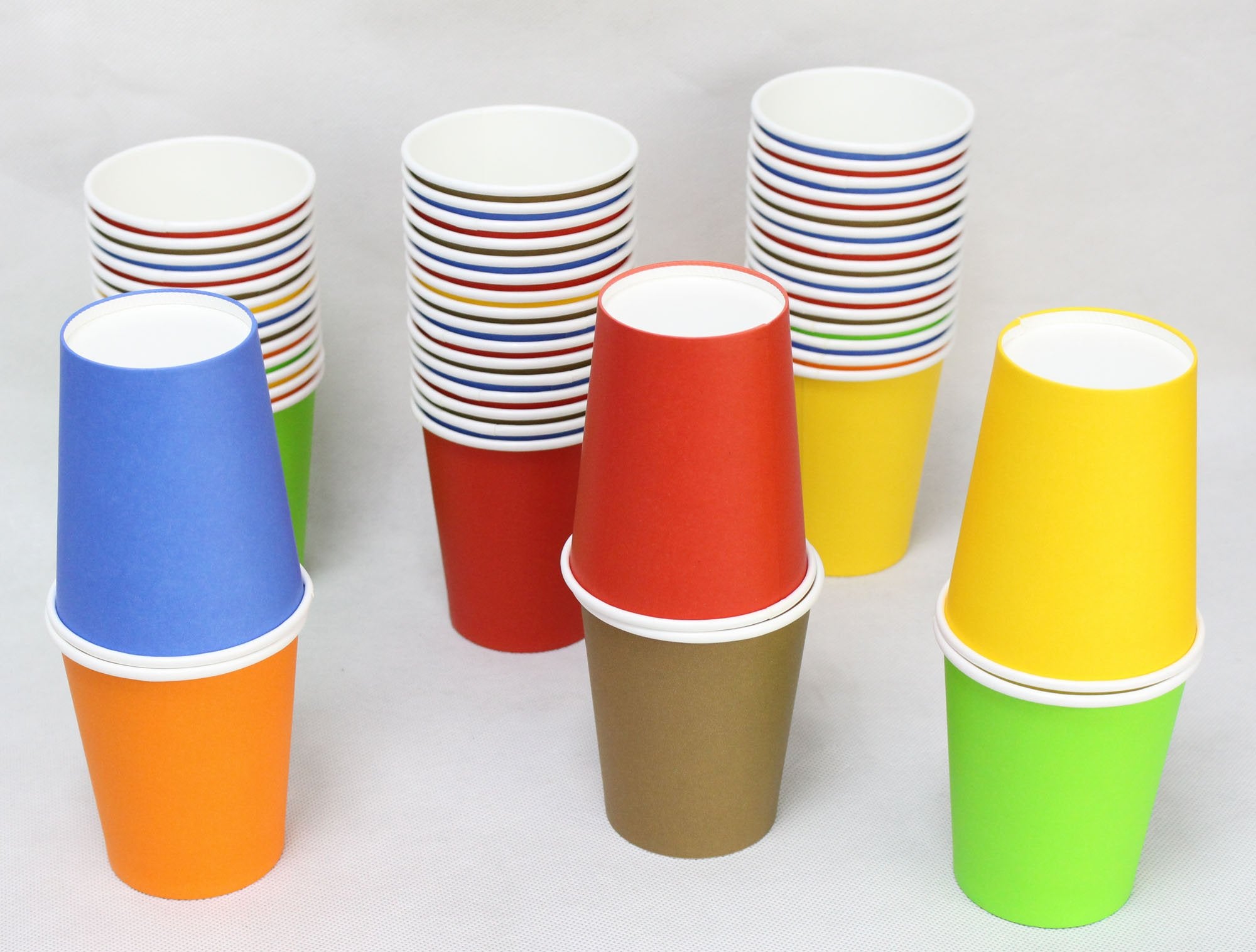 Yes!Fresh Hot Party Paper Cups, 8 Ounce, 50 Count, Multiple Colors (Multiple Colors)