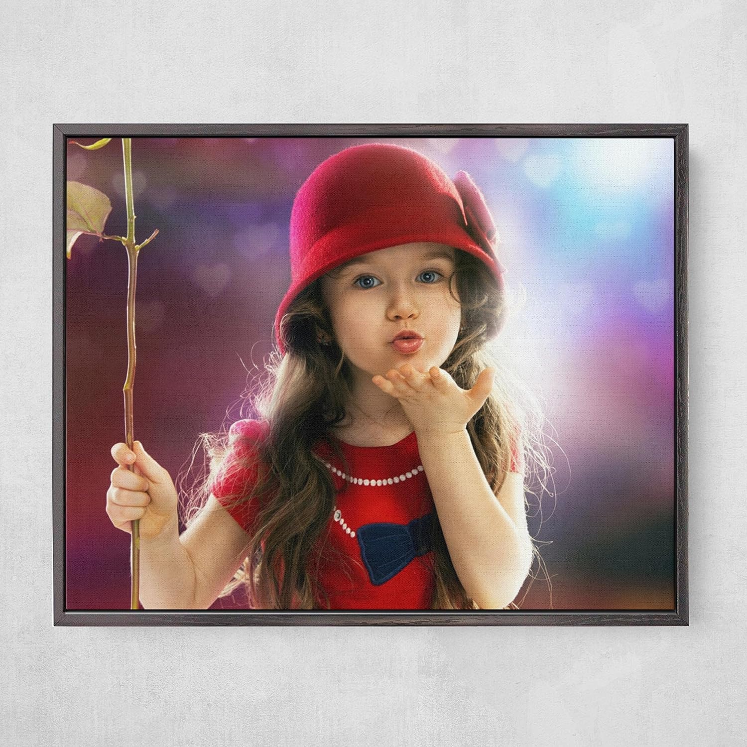 Personalized Custom Canvas Prints: Photo On Canvas (Black 24X36) Transform Your Photos Into Stunning Framed Wall Art Digitally P