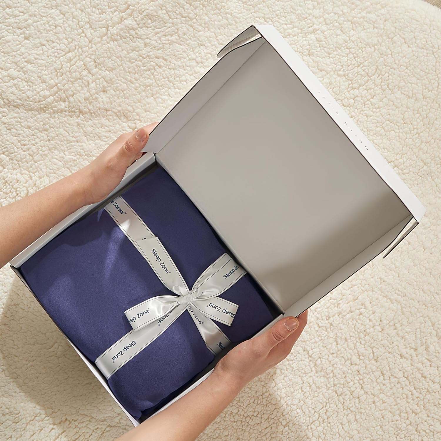 100% Microfiber Jersey Knit Sheet Set with Pillowcases-Navy