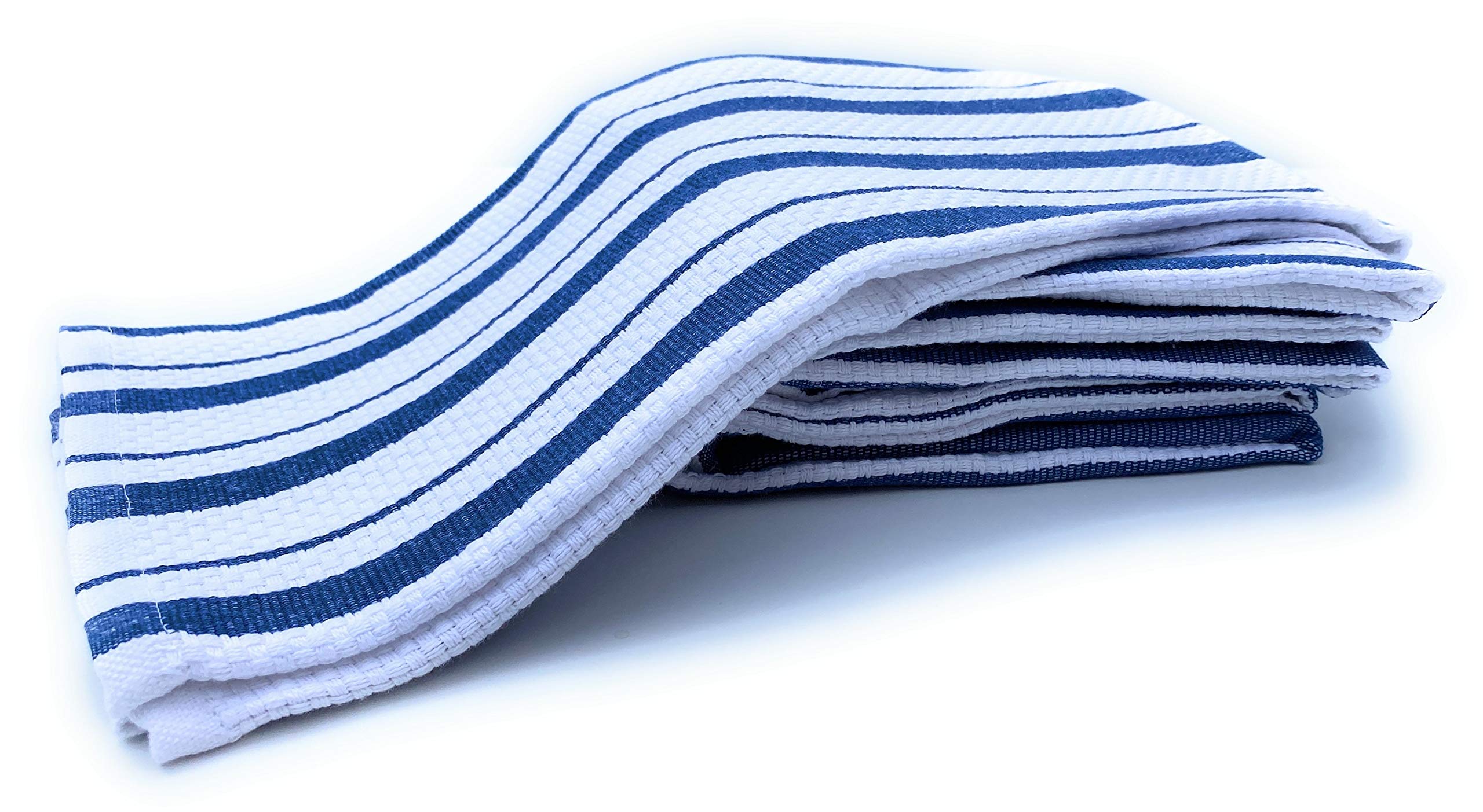 Williams-Sonoma Classic Stripe Kitchen Dish Towels, Set Of 4 (Bright Blue)