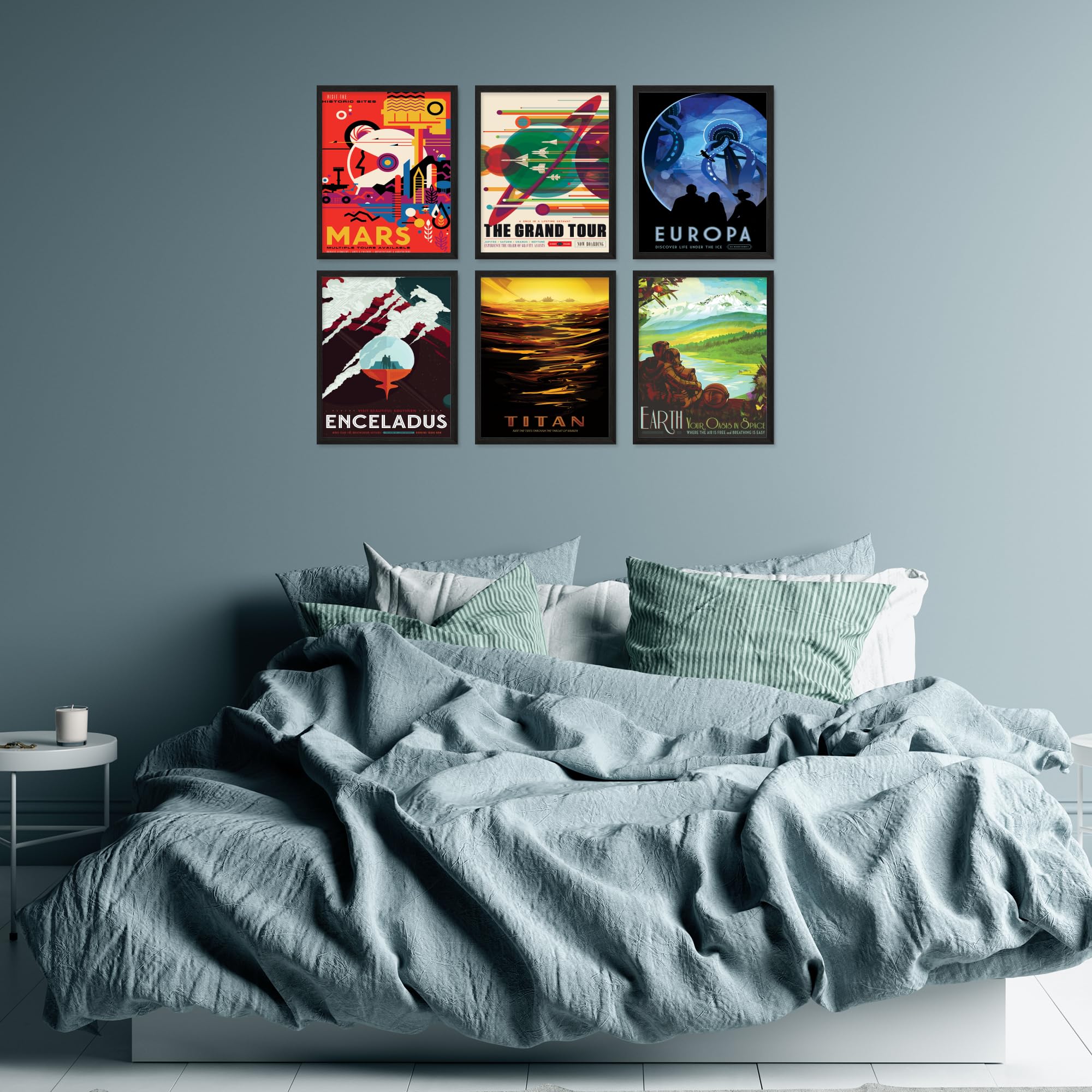 TnT Prints TmO2 NASA Recruitment Posters - Space Poster  Space Wall Art  NASA Poster  Mars Planet  Space Art  Vintage Space Poster  NASA Posters  Space Posters for Bedroom - Unframed Set of 6 (8x10)