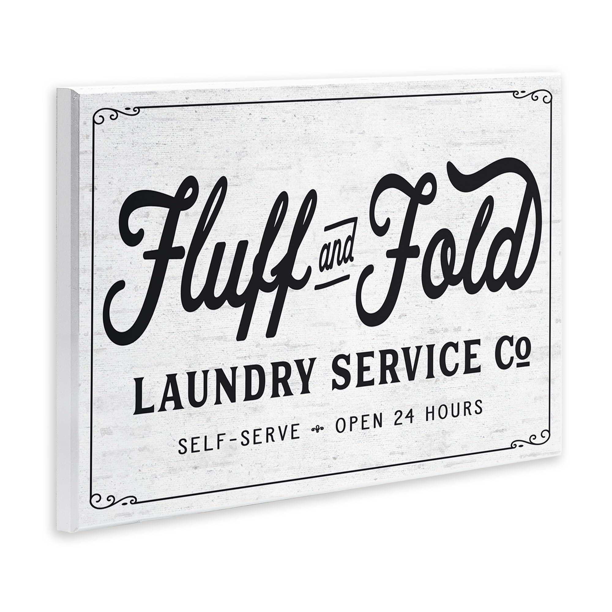 Stupell Industries Fluff and Fold Laundry Room Vintage Country Sign  Designed by Lettered and Lined Art  13 x 19  Wall Plaque