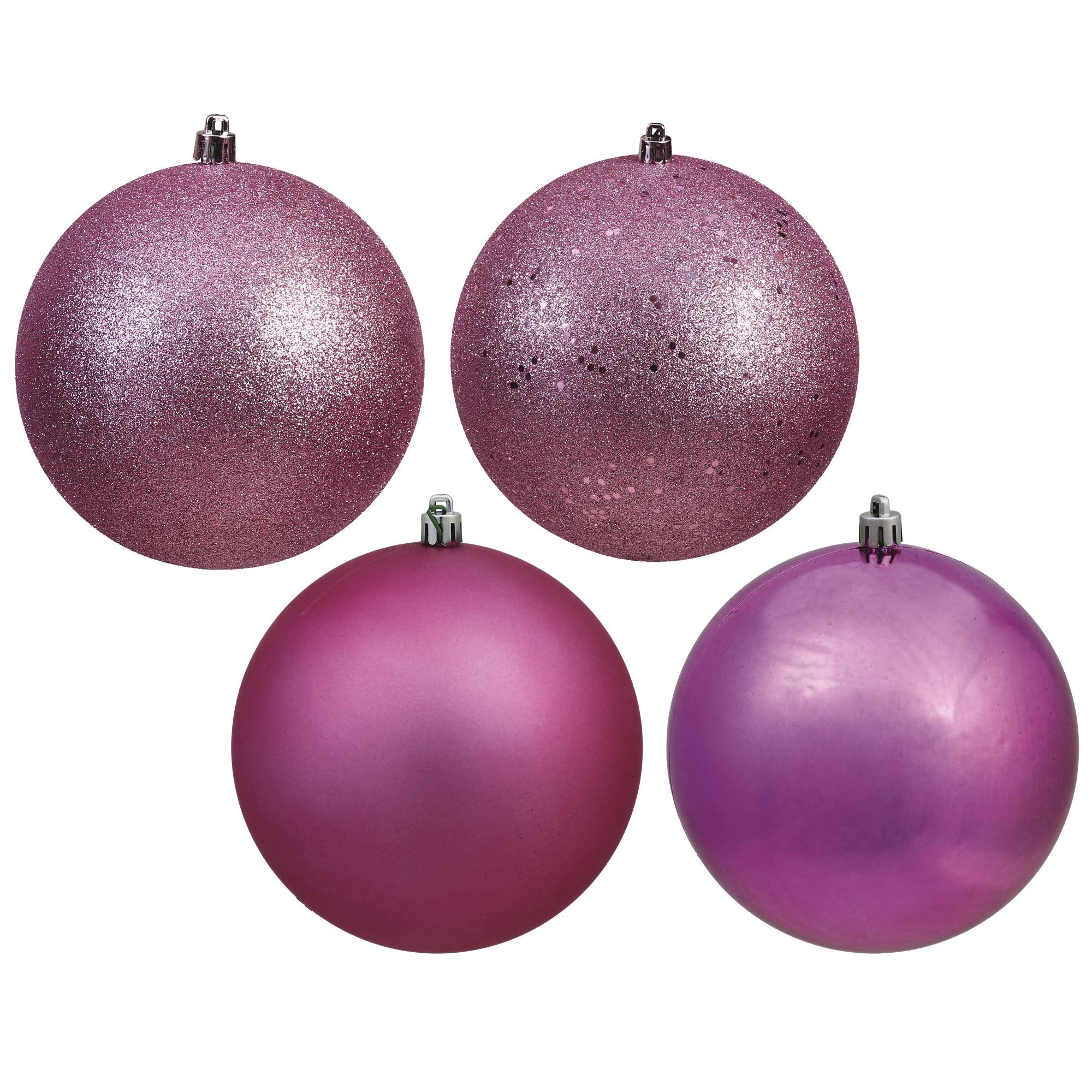 Vickerman N591545BX Ball Ornaments, 6, Mauve