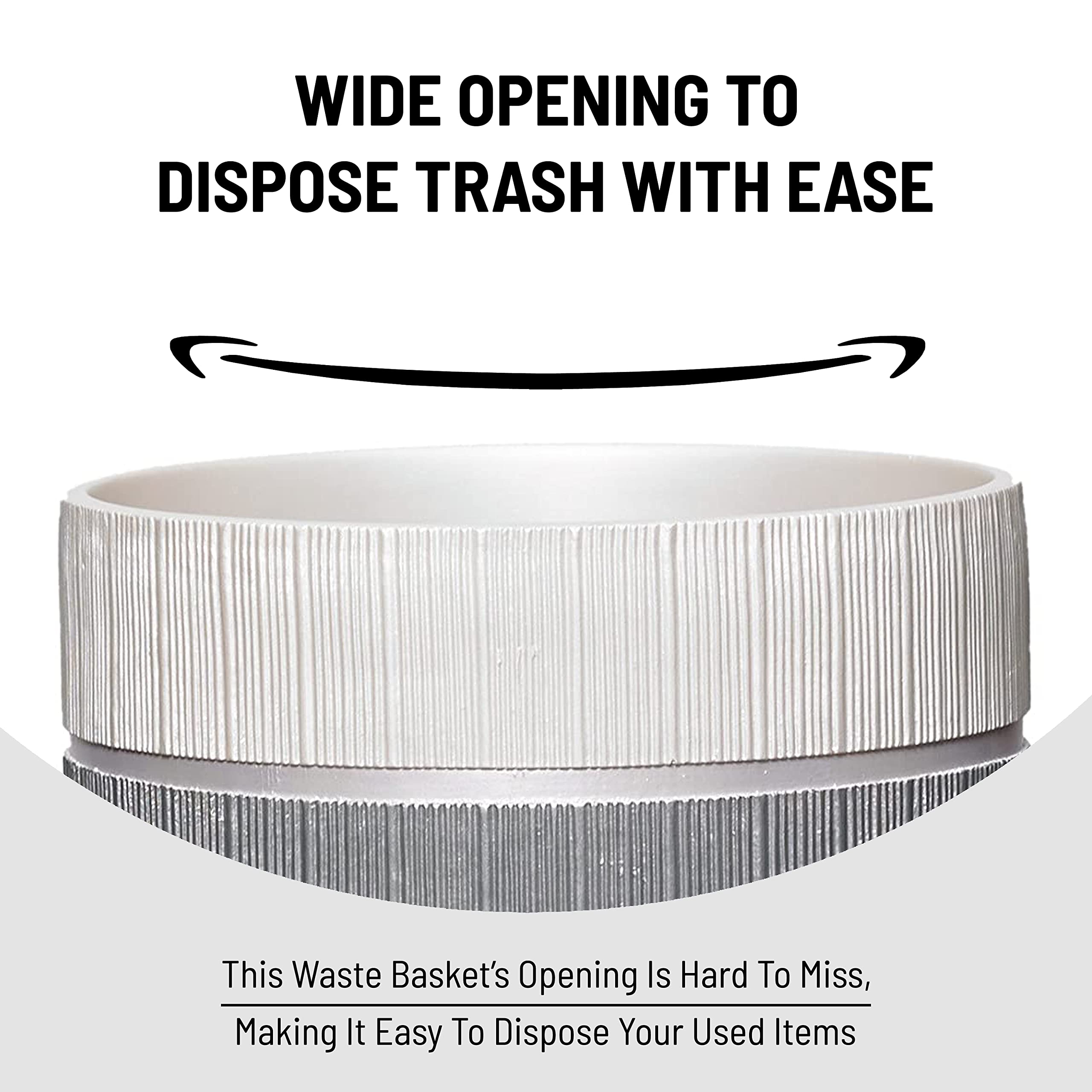 Popular Bath Modern Line, Waste Basket, Grey
