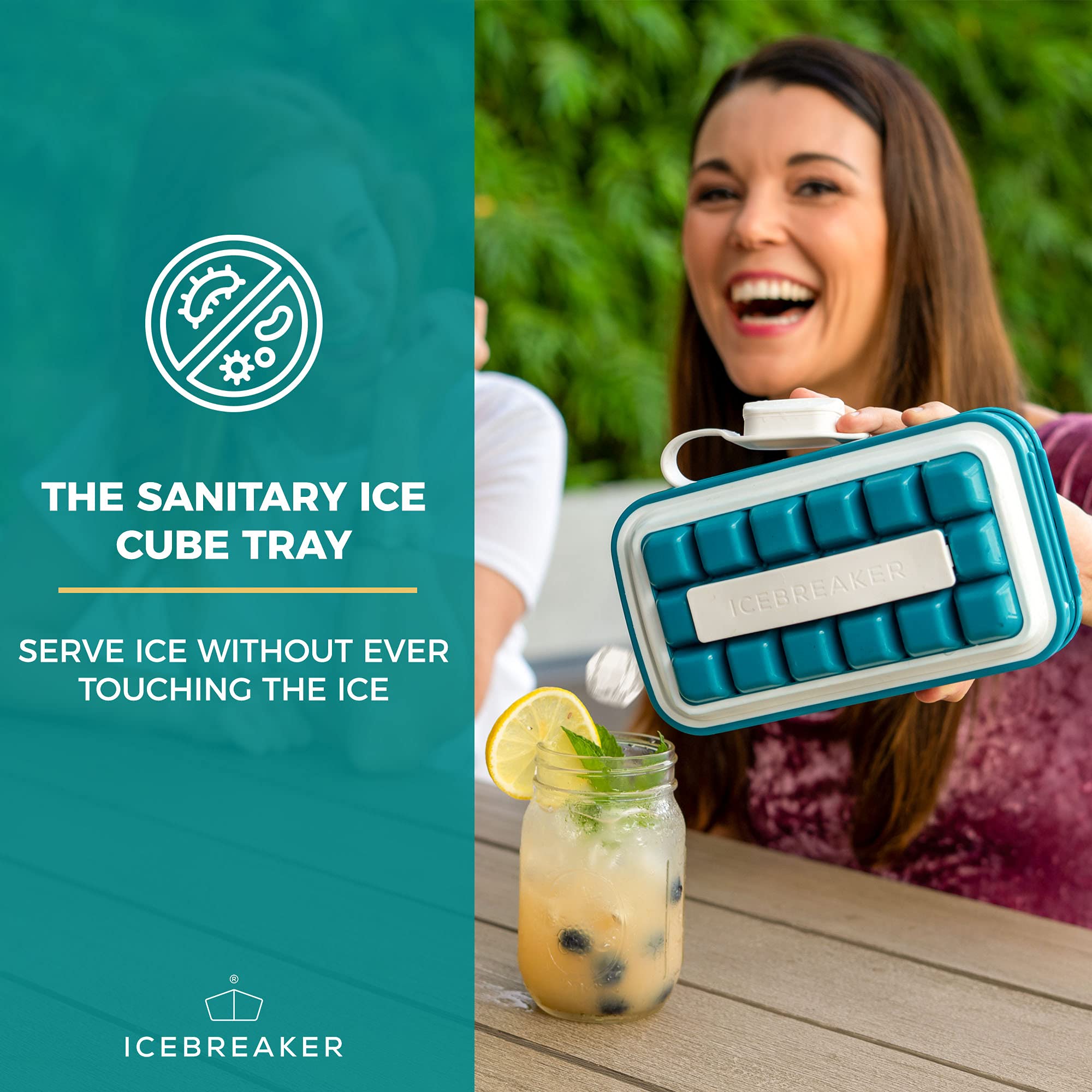 Icebreaker Pop - 4 In 1 - Dispenser - Maker - Bin - Ice Pack - Make And Serve Ice Without Ever Touching The Ice - The Sanitary S