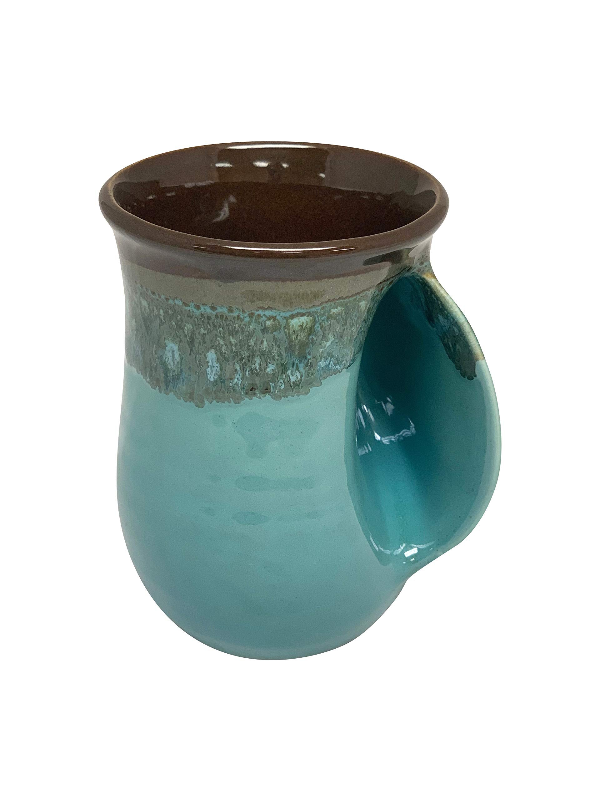 Clay in Motion Handwarmer Mug - Right Hand (Ocean Tide)