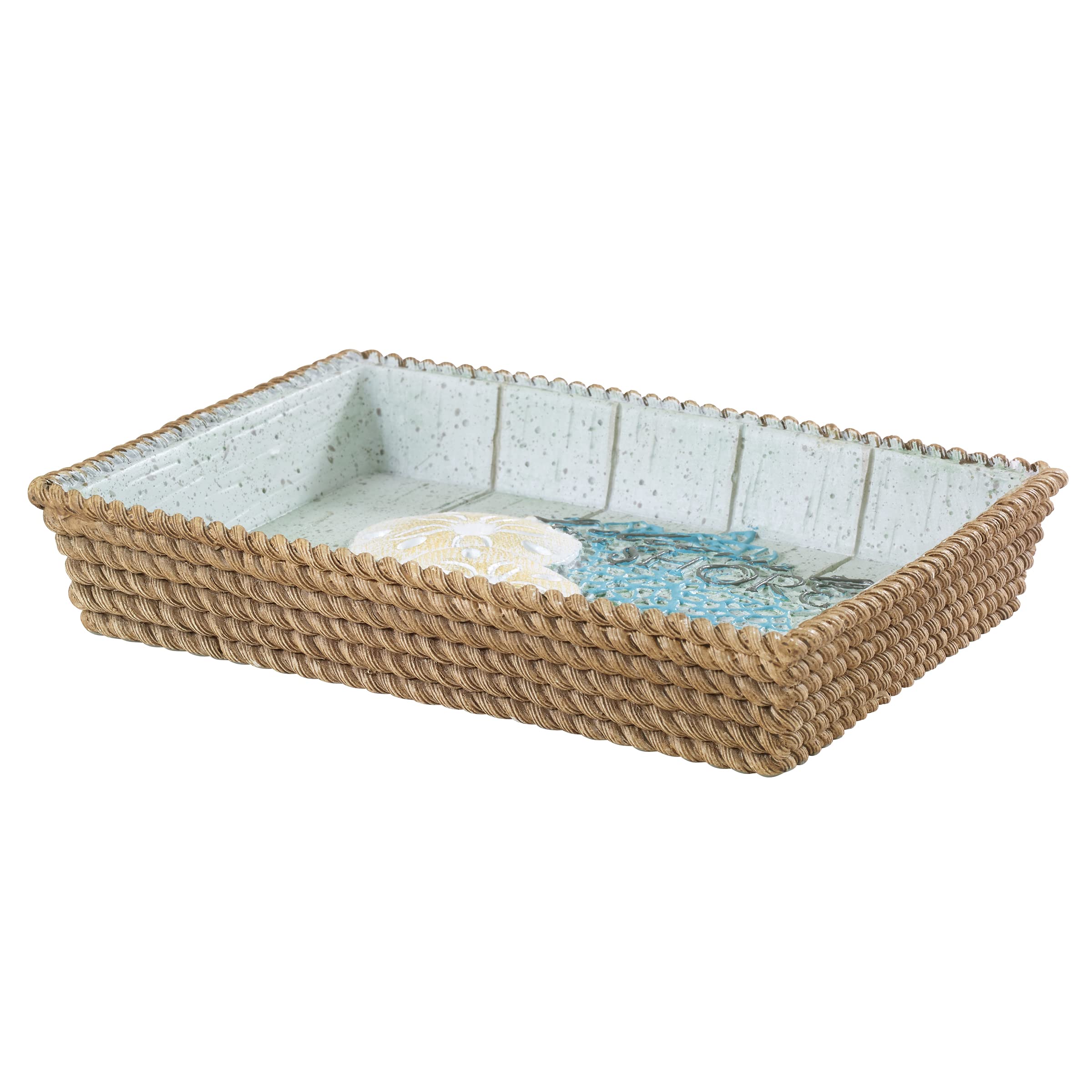 Avanti Linens - Soap Dish, Guest Bathroom Essentials, Coastal Home Decor (Beachcomber Collection)