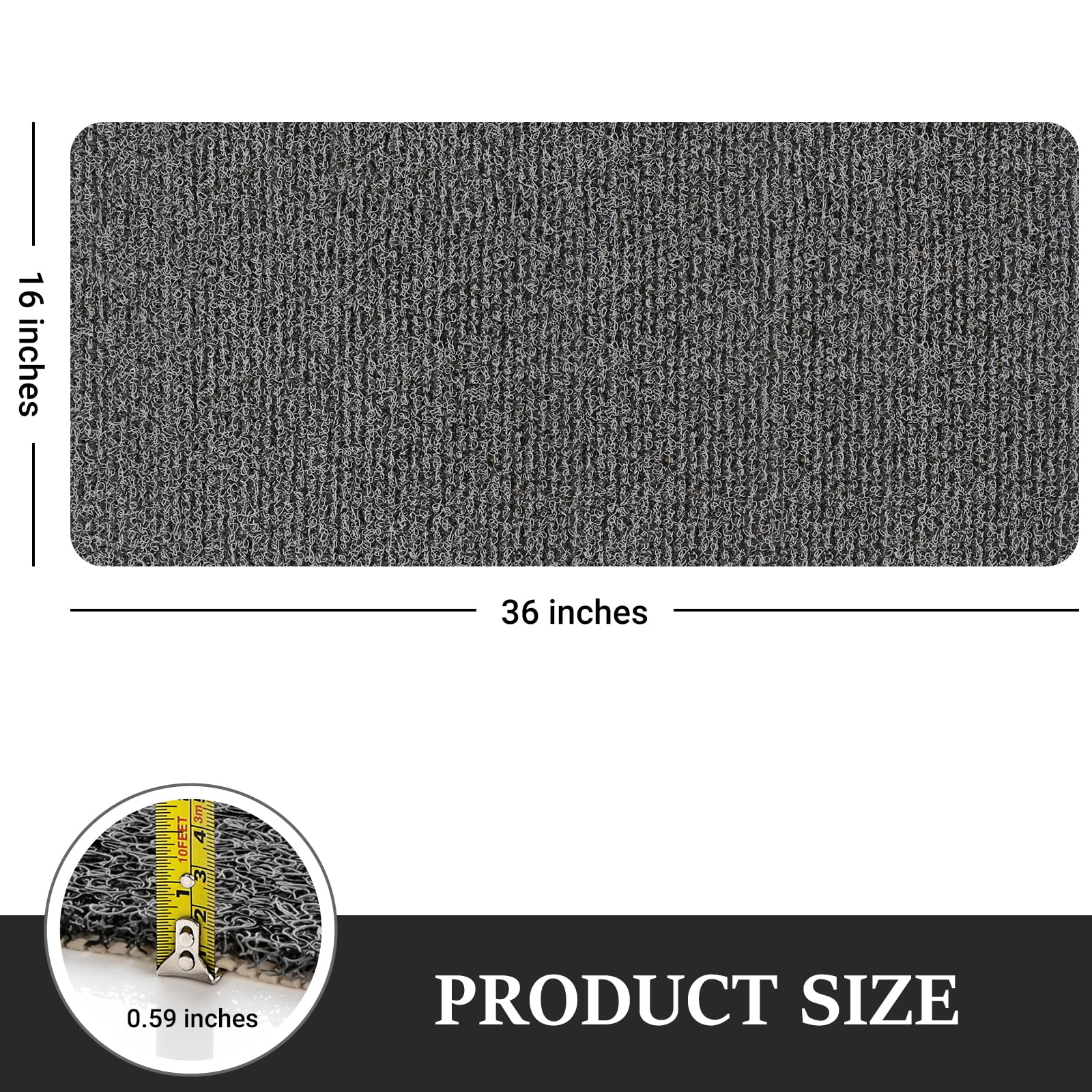 Luxstep Shower Mat Bathtub Mat,36X16 Inch, Non-Slip Bath Mat With Drain, Quick Drying Pvc Loofah Bathmat For Tub,Shower,Bathroom