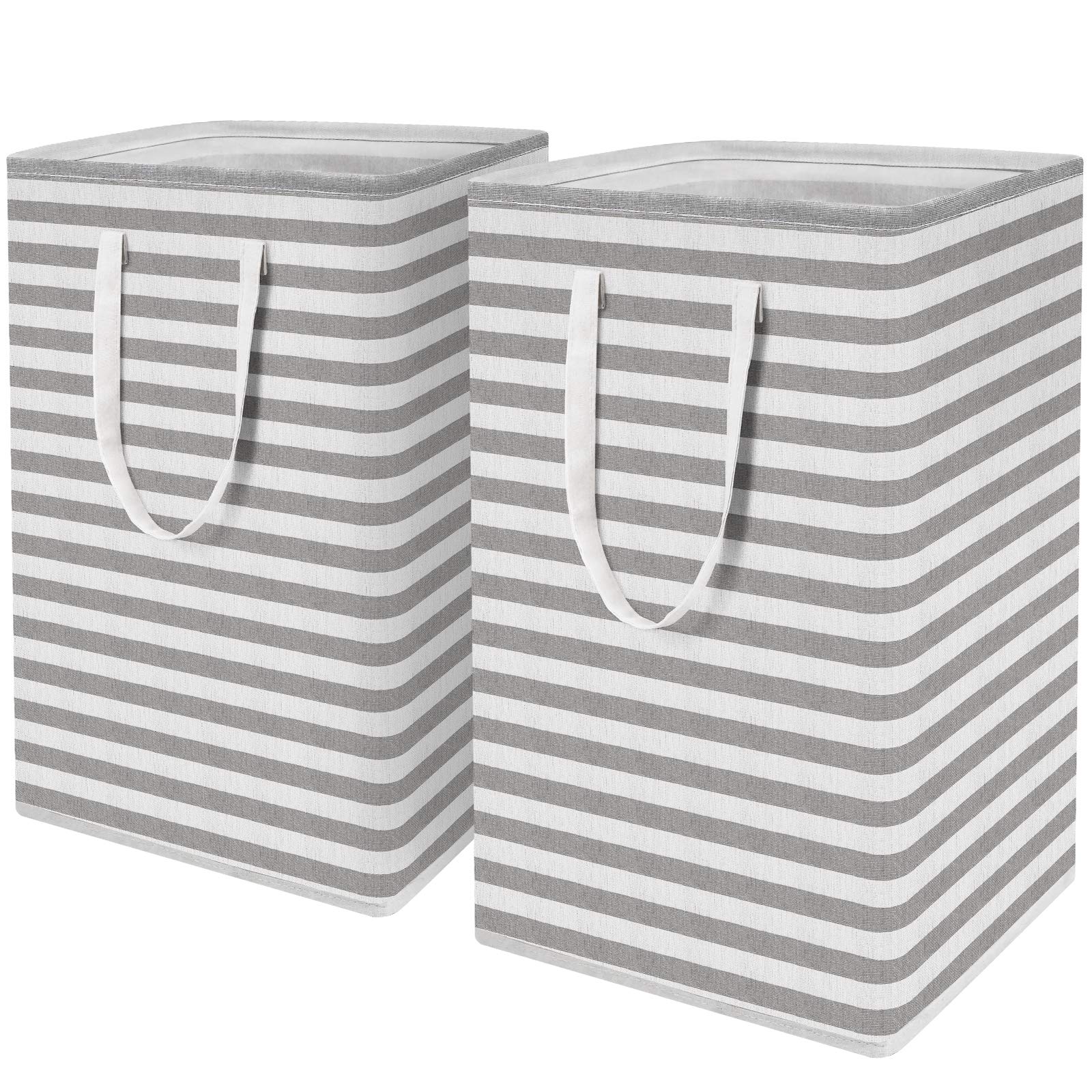 Wiselife 2-Pack Laundry Hamper 75L Collapsible Large Laundry Baskets With Easy Carry Handles Freestanding Waterproof Clothes Ham