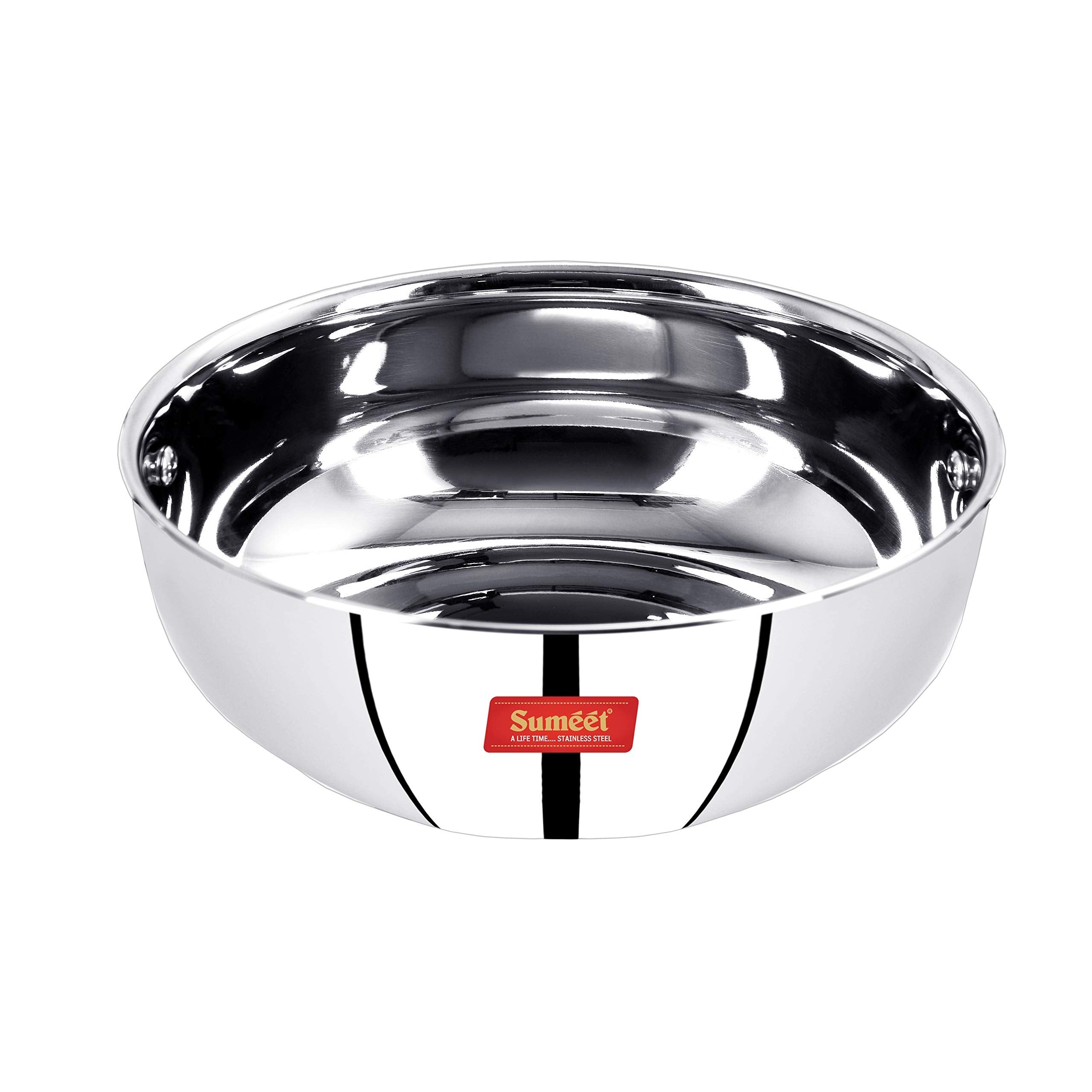Sumeet No.11 Stainless Steel Encapsulated Bottom Induction and Gas Stove Friendly Tasra (Steel, 1.5 L)