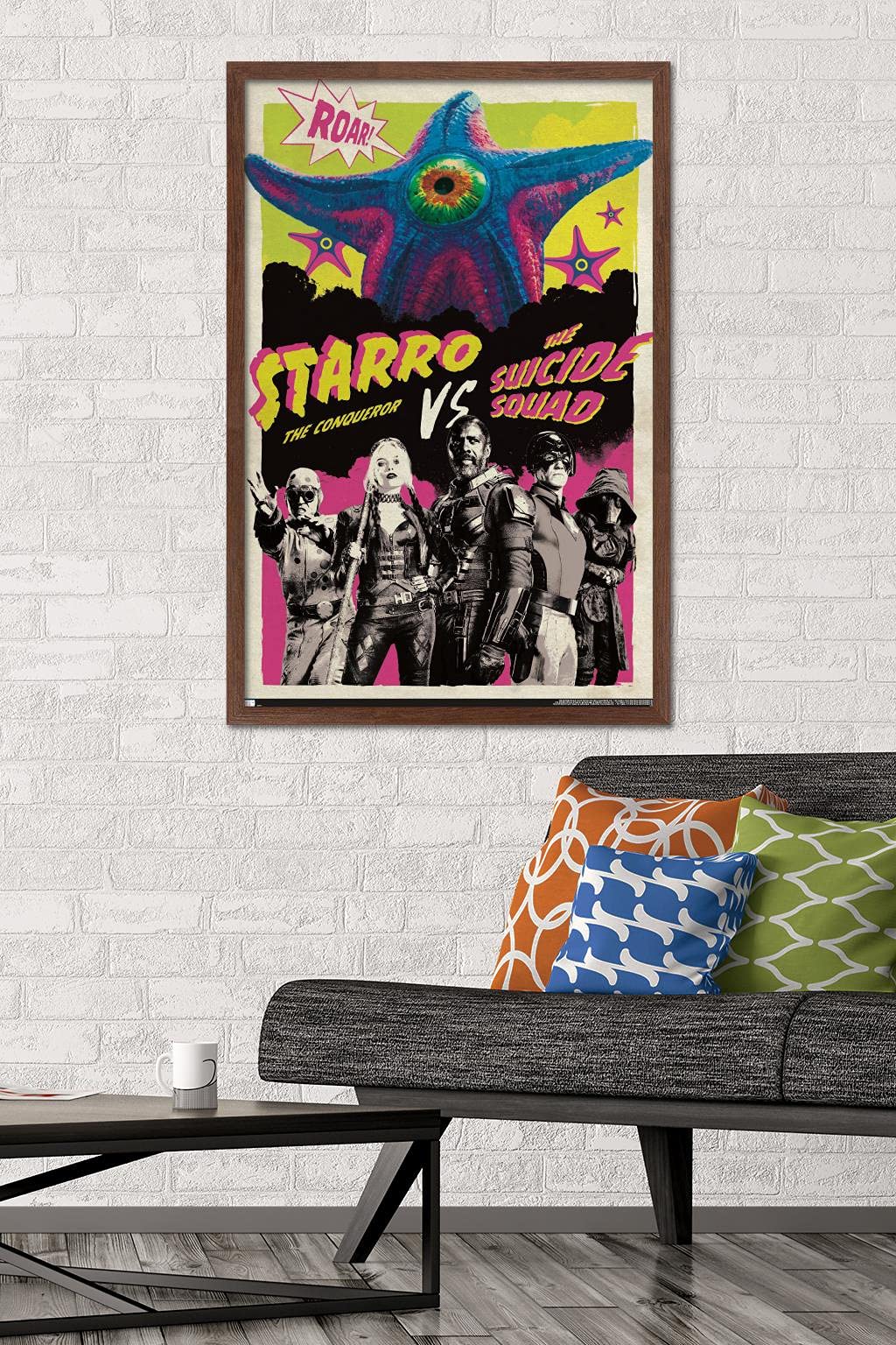 Trends International Dc Comics Movie The Suicide Squad - Starro The Conqueror Wall Poster, 22.37'' X 34.00'', Mahogany Framed Ve
