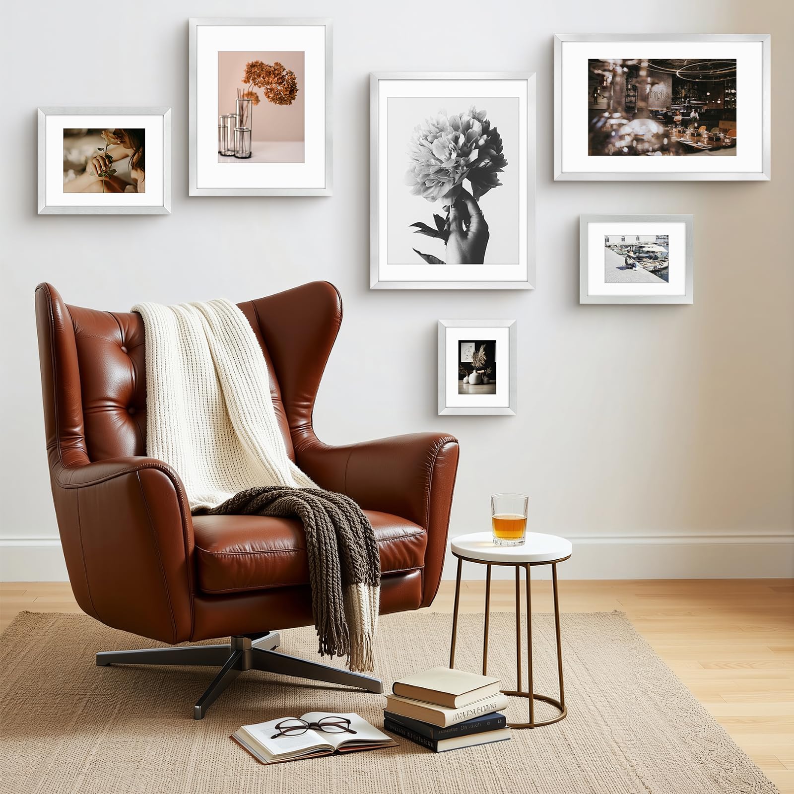 Frametory, 11x14 Frames Display 8x10 Picture with Mat or 11x14 Photo Without Mat, Shatter-Resistant Glass, Pre-Installed Wall Mo
