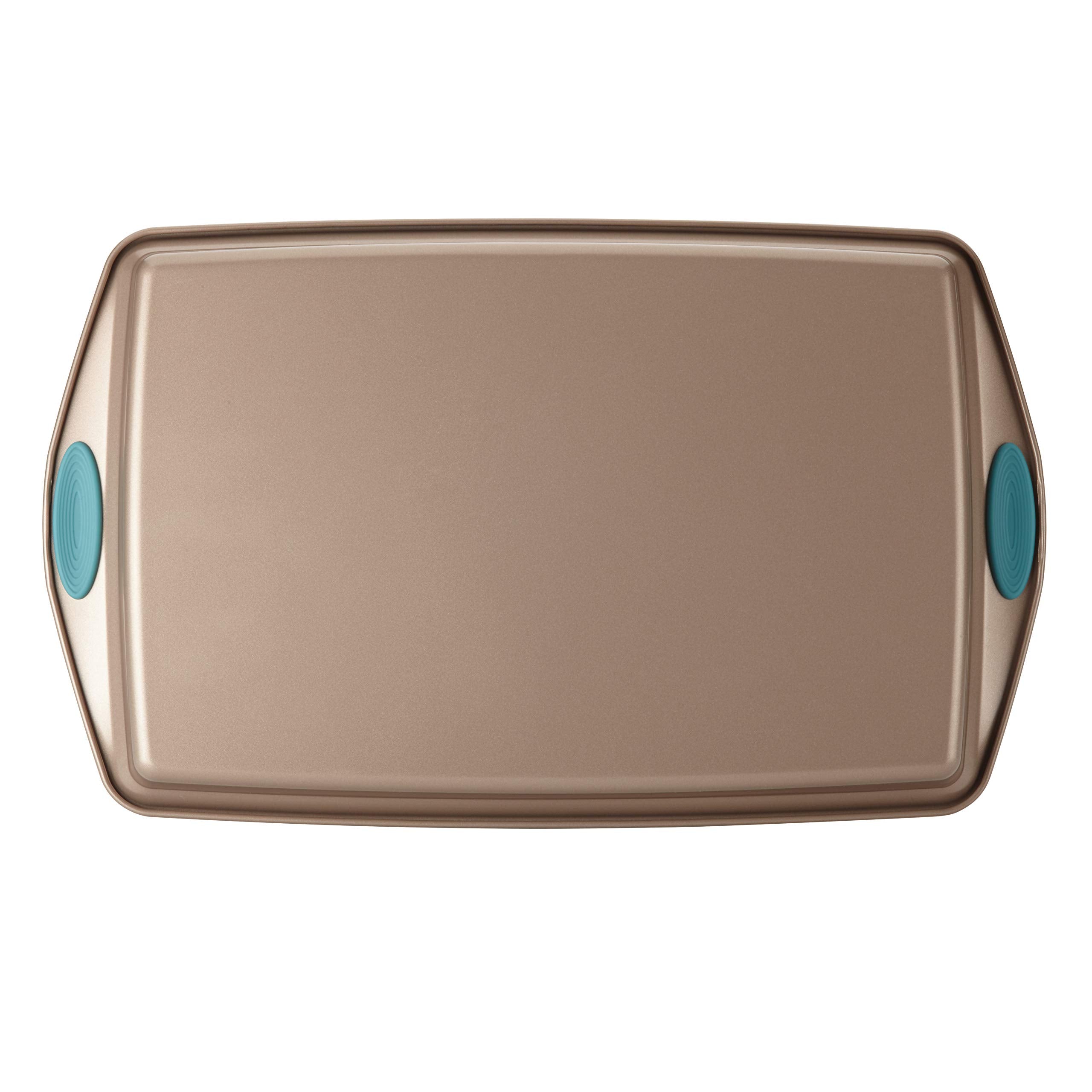 Rachael Ray Cucina Nonstick Bakeware with Grips  Nonstick Cookie Sheet / Baking Sheet - 11 Inch x 17 Inch  Latte Brown