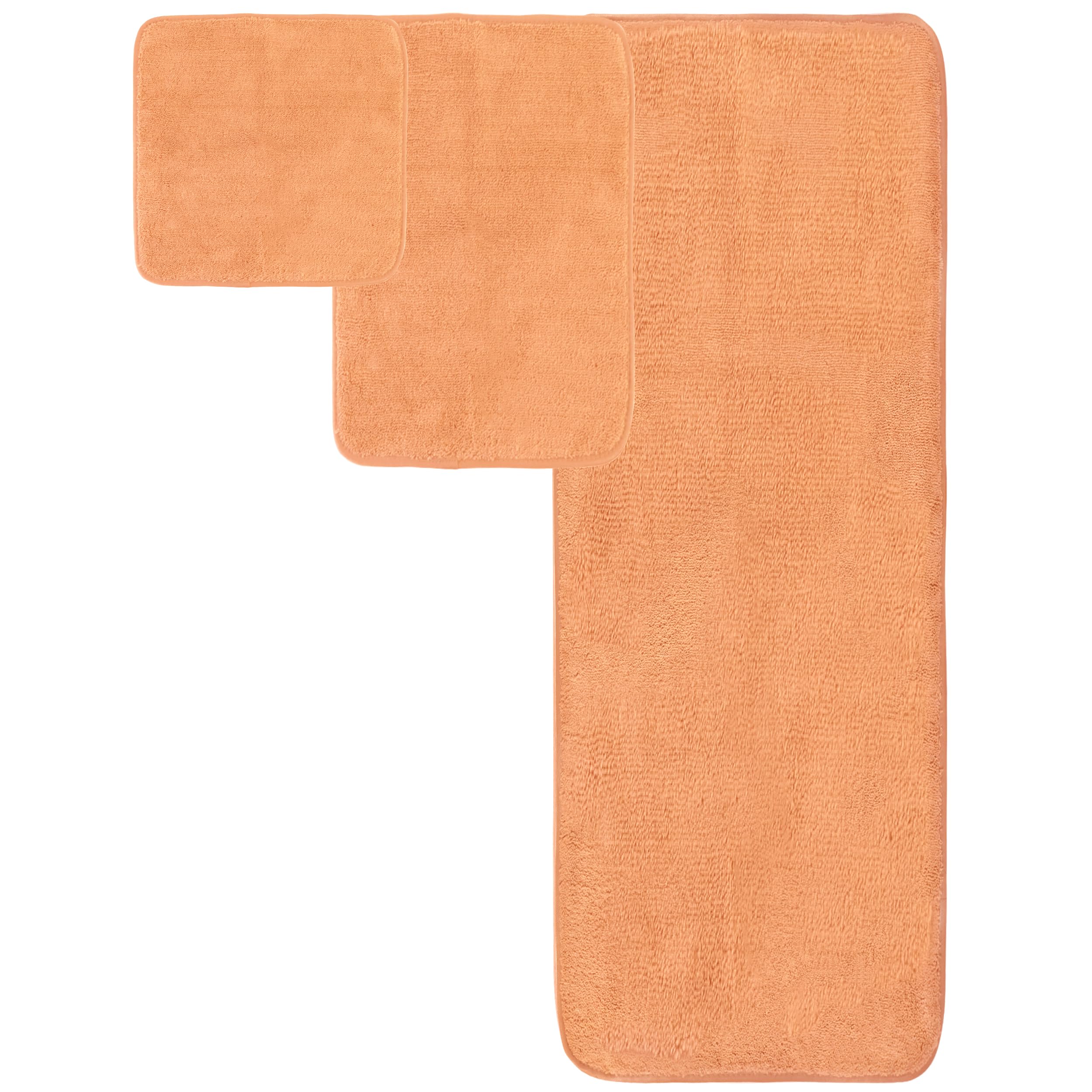 Polyte Oversize, 60 X 30 In., Quick Dry Lint Free Microfiber Bath Towel Set, 6 Piece (Orange)