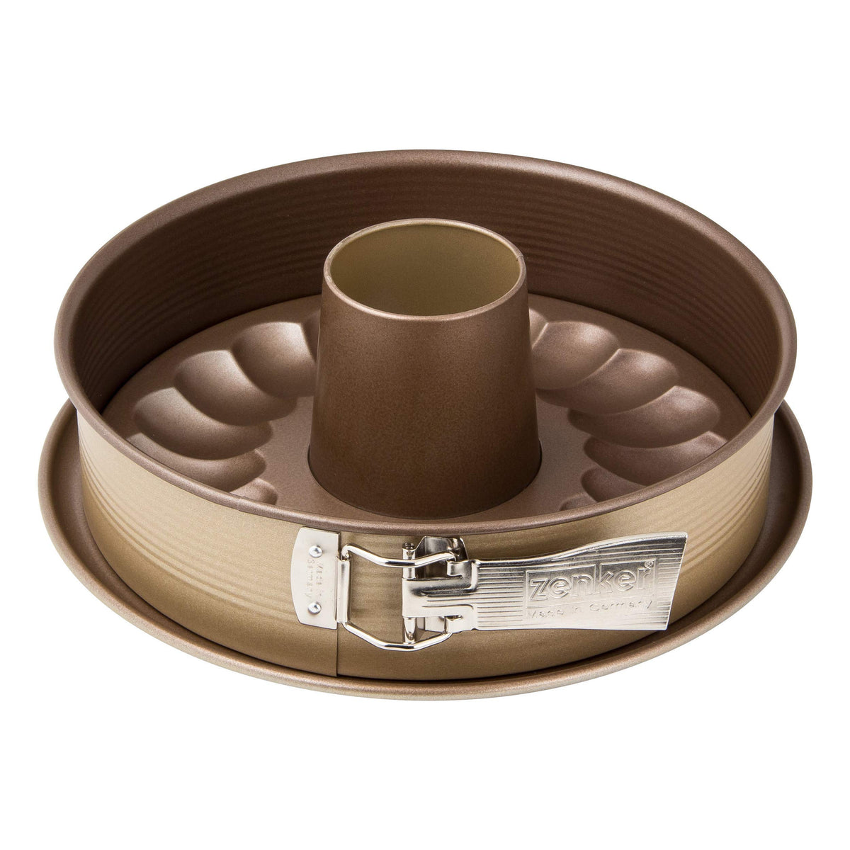 Zenker Springform ''Mojave Gold'' With Flat And Tubular Base, Gold/Mahagony, 10.24''