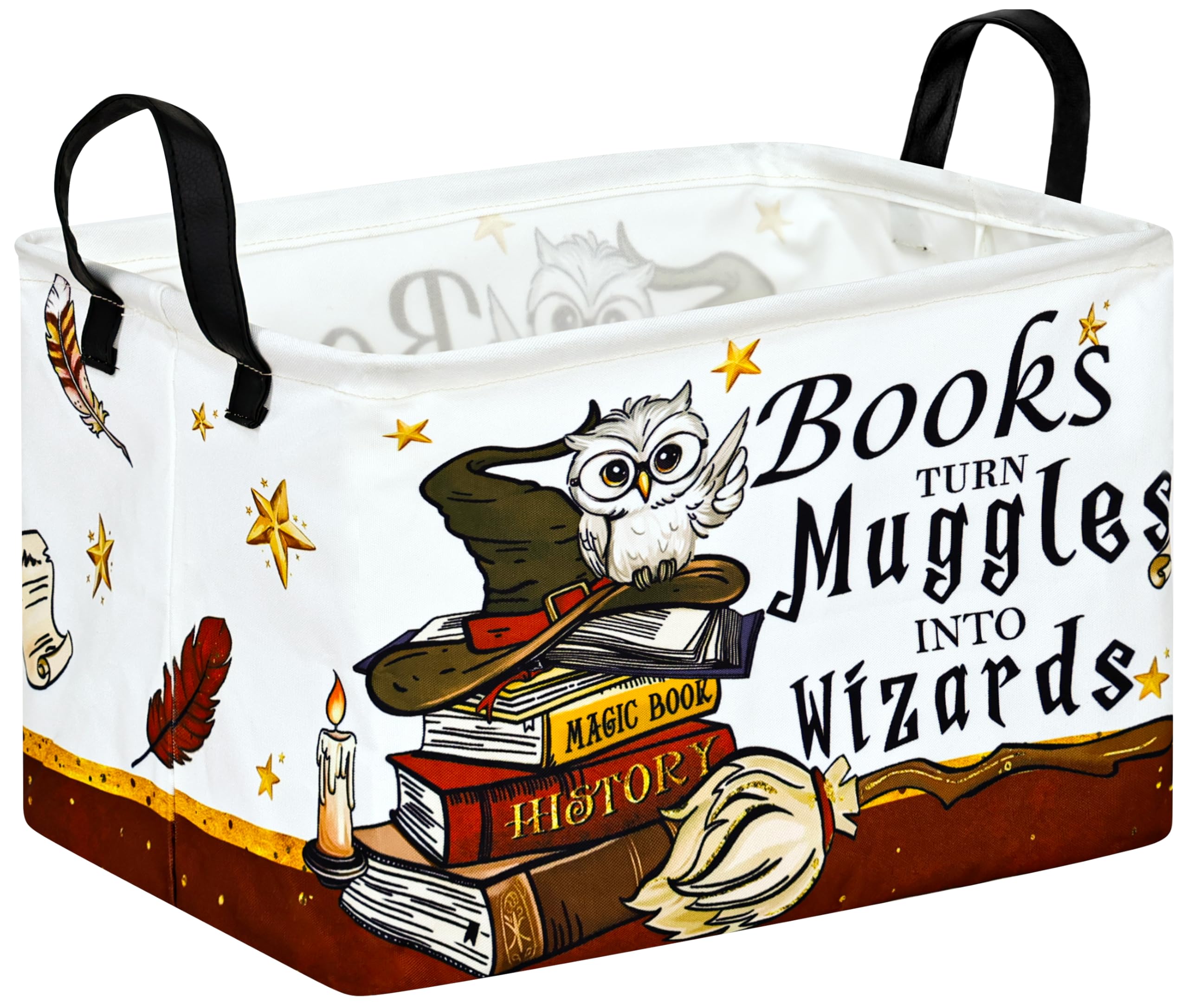 MAIZMZ Kids Reading Book Storage Basket Book Organizer for Nursery Classroom Gifts Toys Storage Bin/Dorm/Kitchen/Pet/Office/Clos