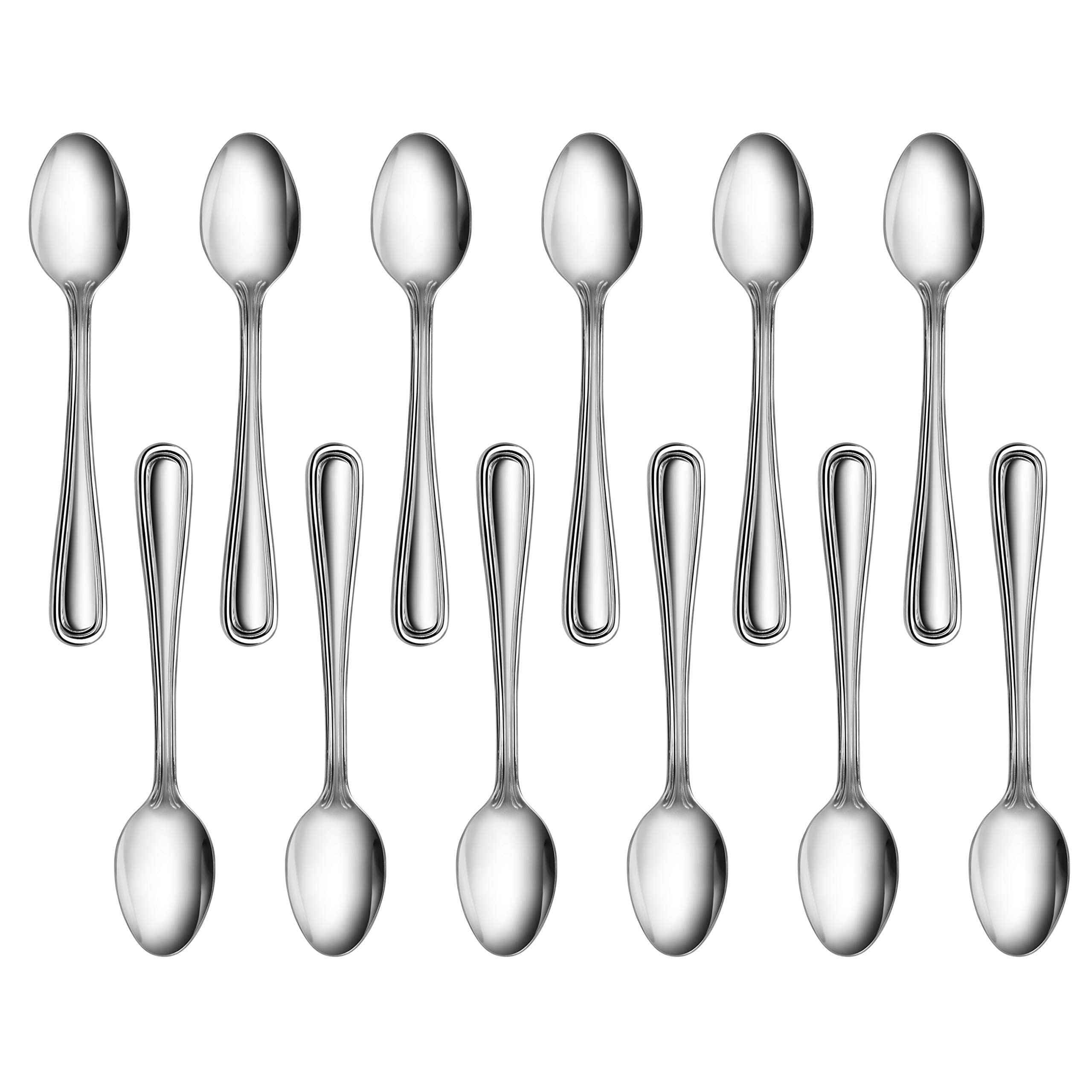 New Star Foodservice Slimline Coffee Spoon (Set Of 12), Stainless Steel