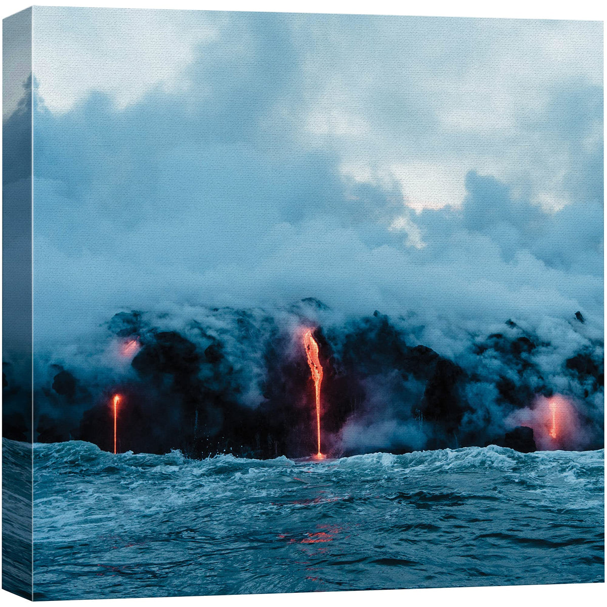 Wall26 Canvas Print Wall Art Tropical Volcanic Eruption At Sea Nature Wilderness Photography Realism Chic Scenic Relax/Calm Mult