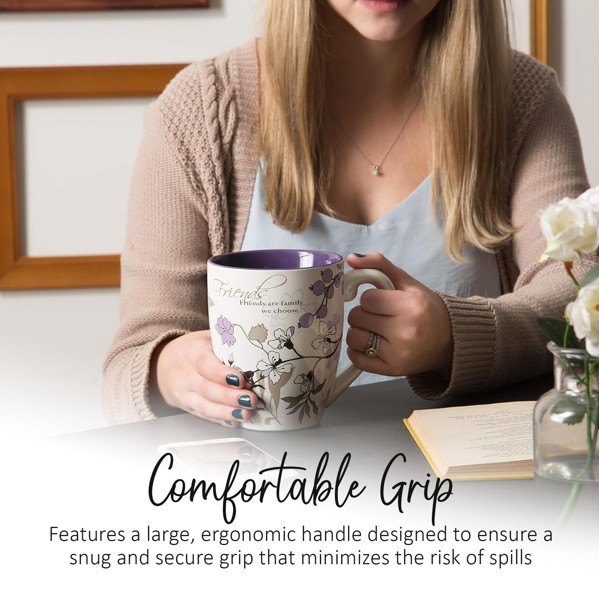 Pavilion Gift Company - Friend Coffee Mug - Mark My Words Friend Mug With Friends Are Family We Choose Design - Ceramic Coff