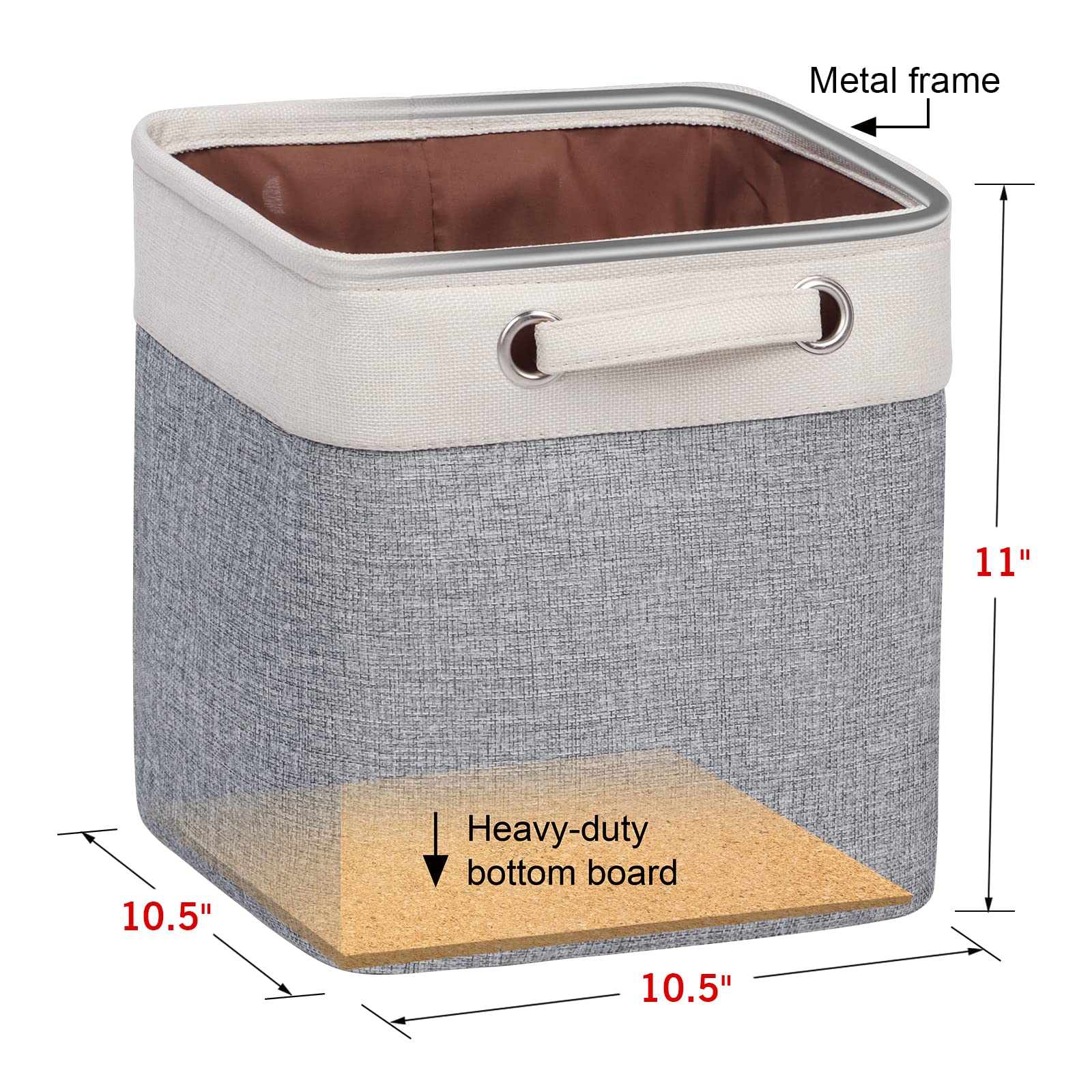Kntiwiwo Cube Storage Bins 10.5    X 10.5 X 11    Cloth Baskets For Storage With Handles For Shelf, Closet, Nursery, Office Orga