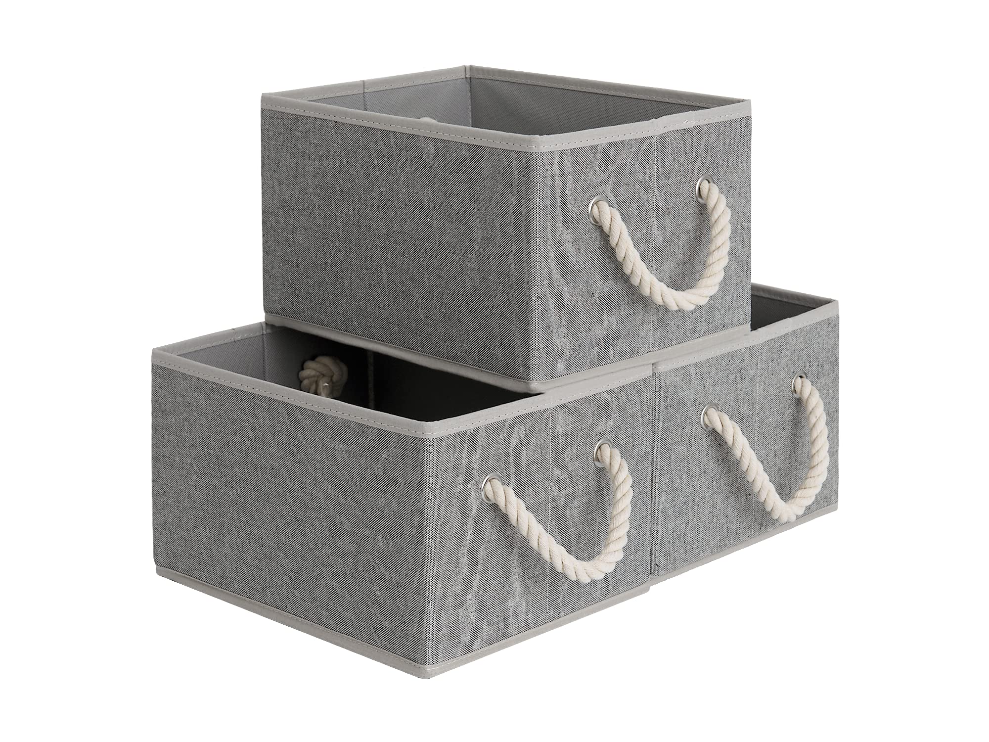 Storageworks Storage Baskets For Shelves, Rectangular Closet Organizers With Handles, Foldable Closet Storage Baskets For Utilit